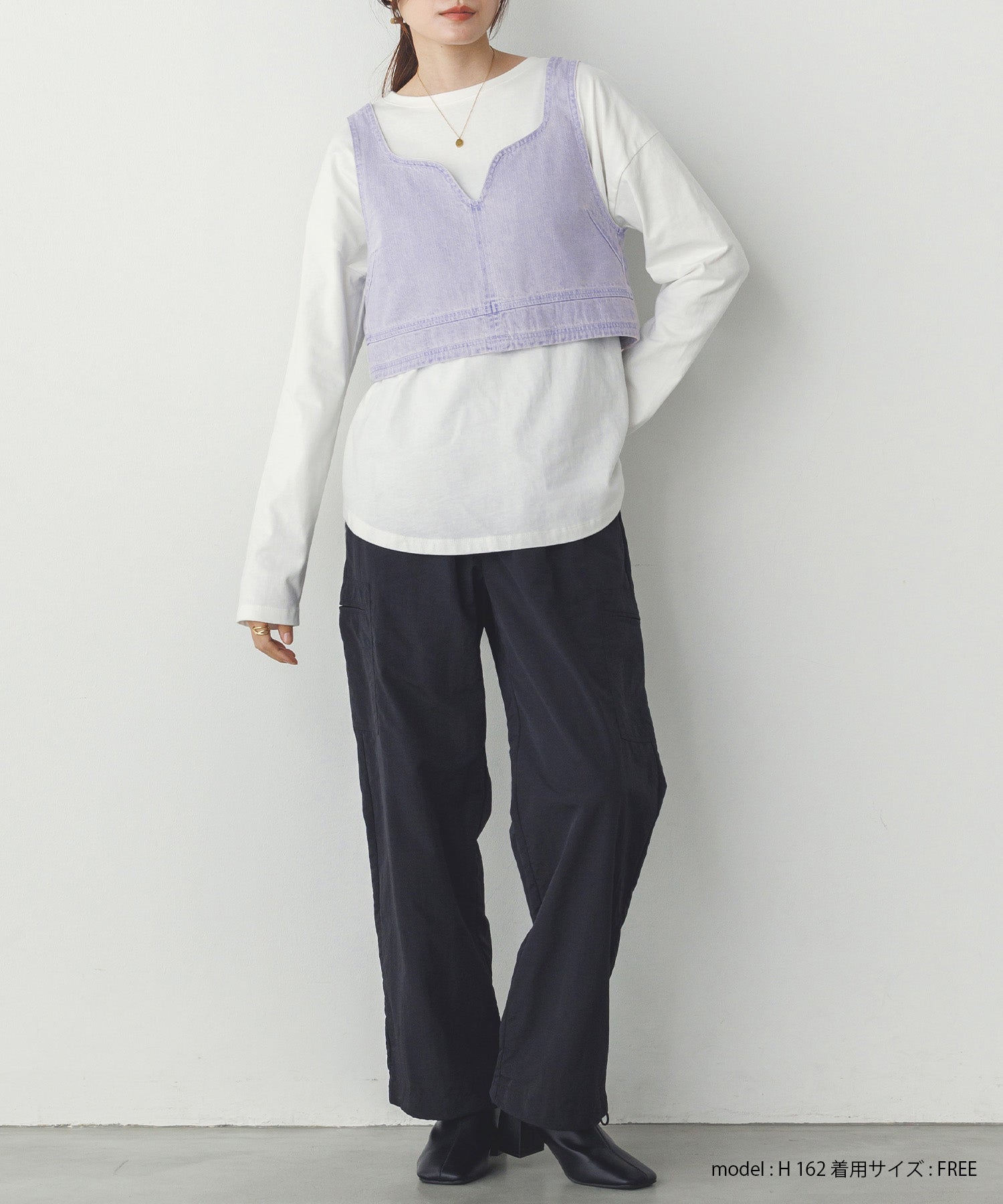 スラブデニム ビスチェ