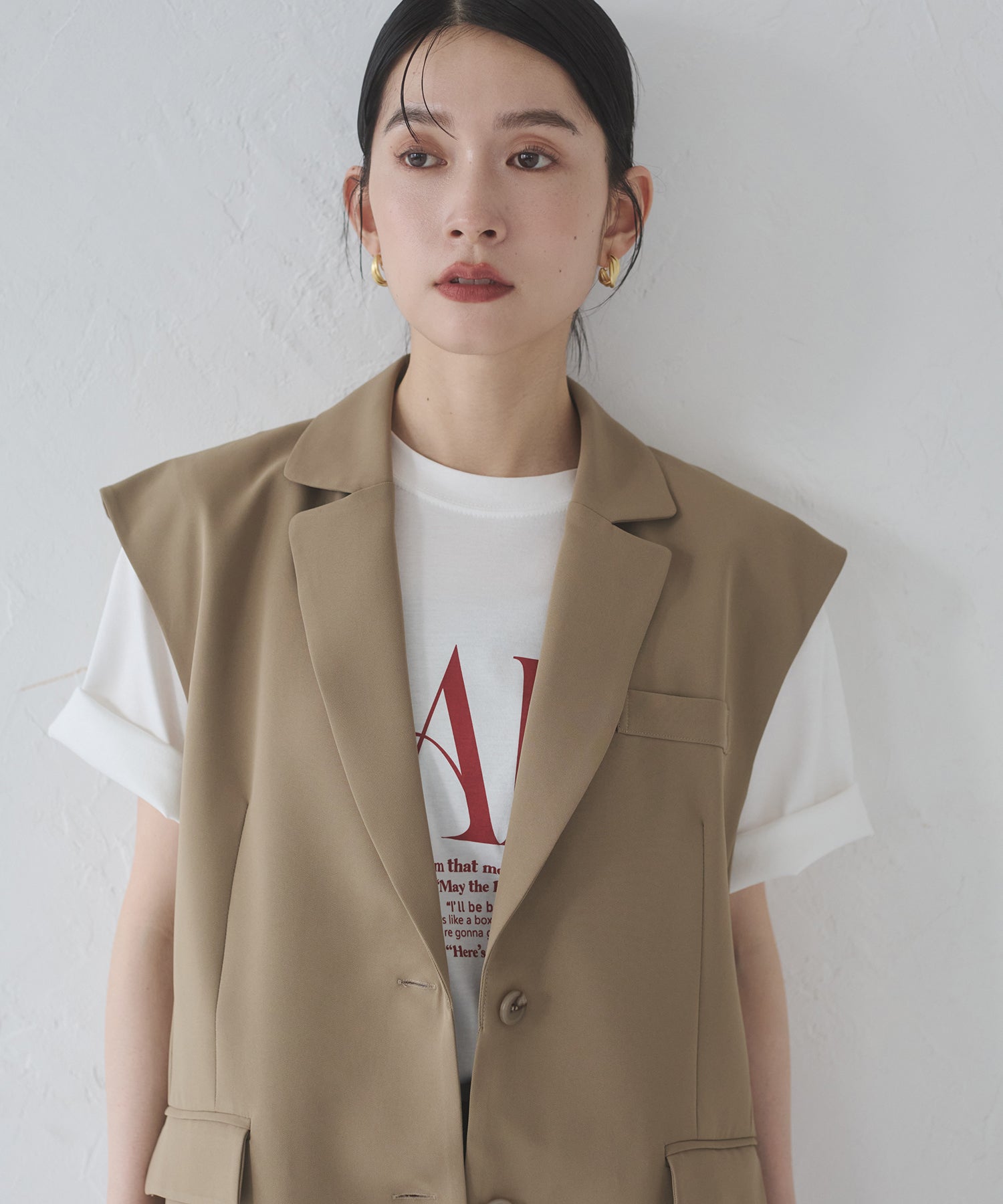 POLY TWILL BACK FASTENER VEST