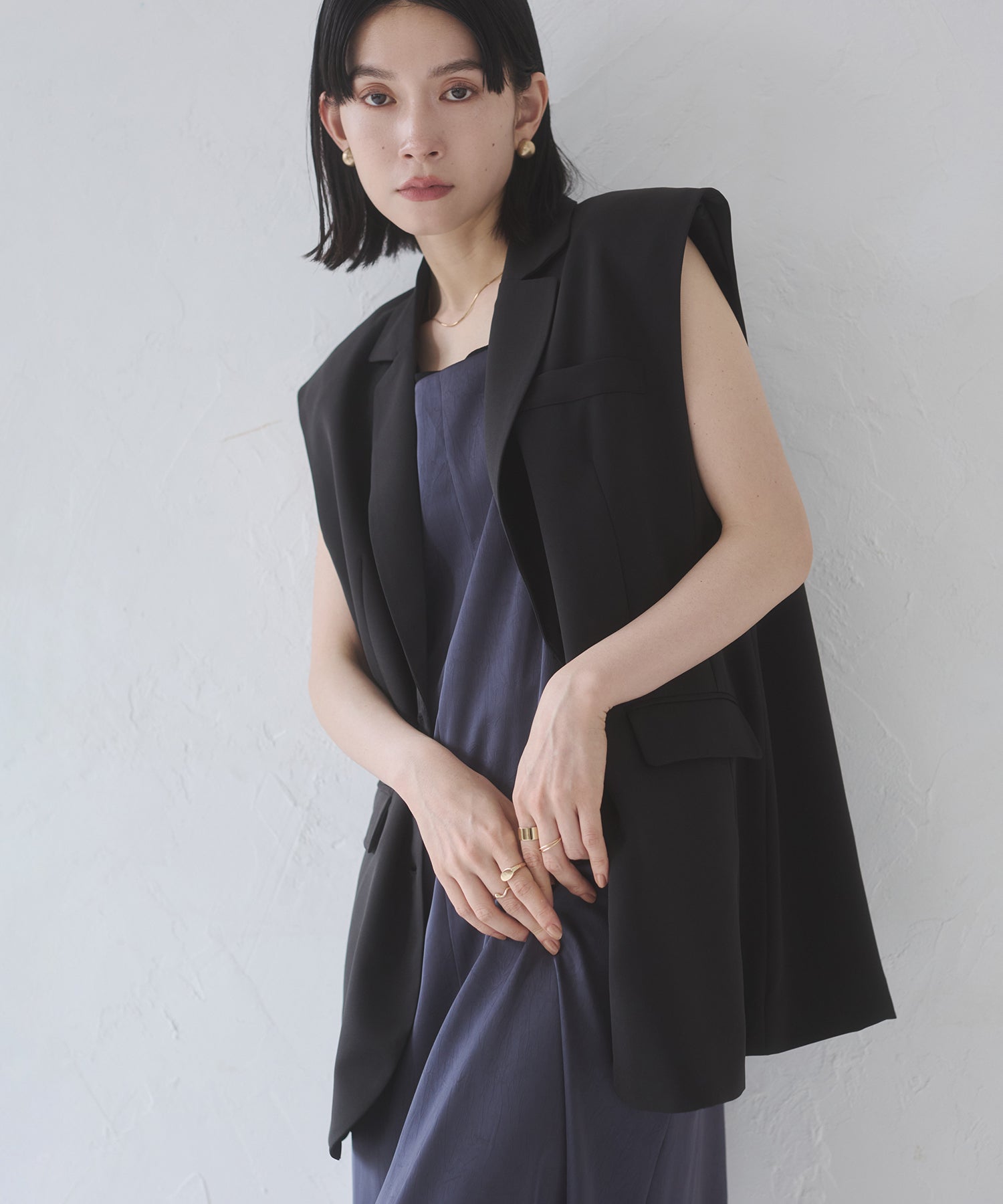 POLY TWILL BACK FASTENER VEST
