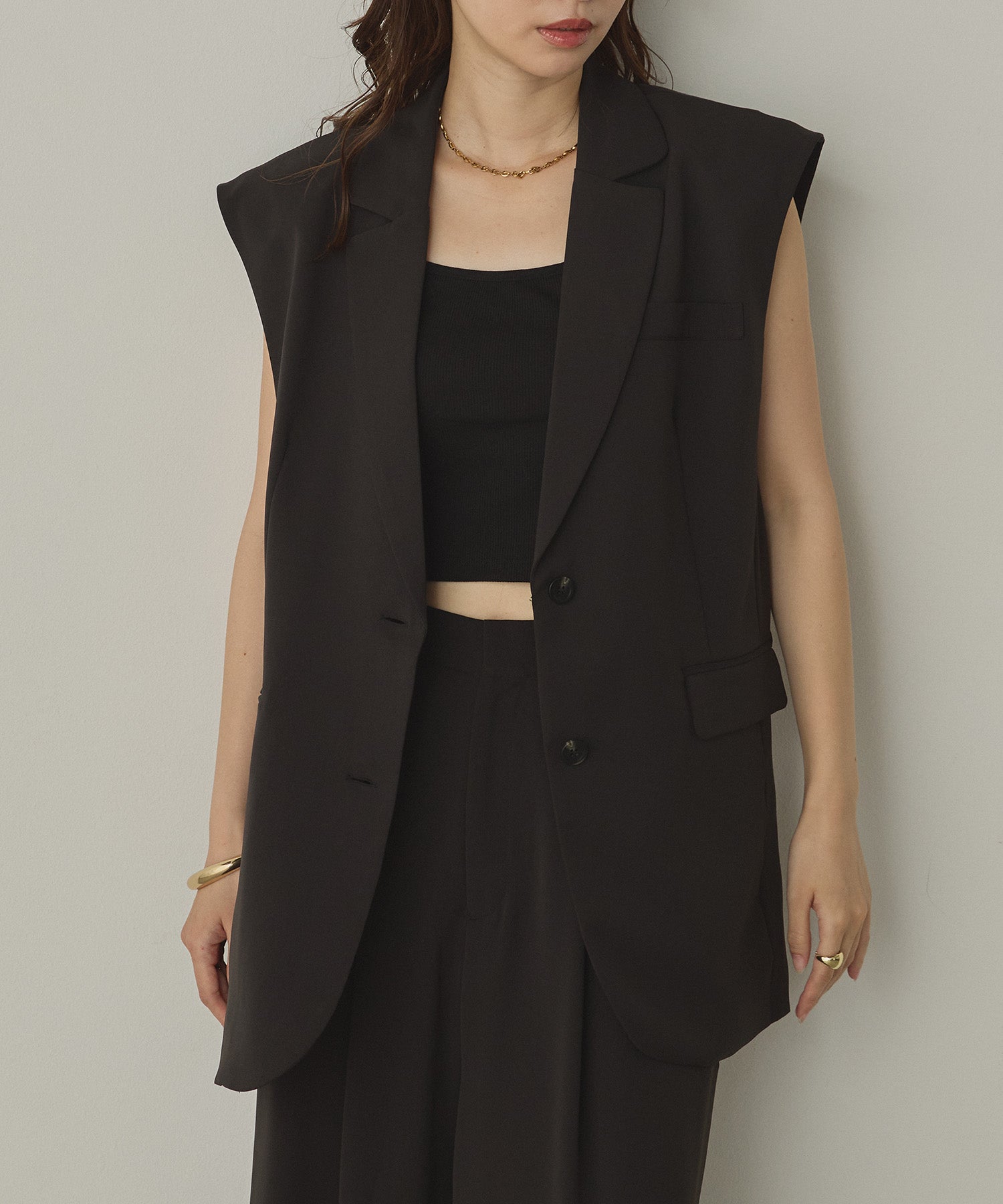 POLY TWILL BACK FASTENER VEST