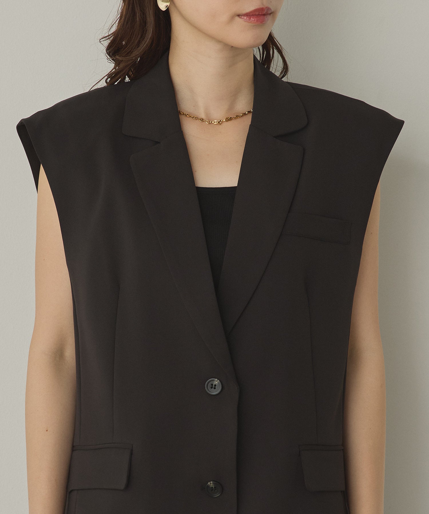 POLY TWILL BACK FASTENER VEST
