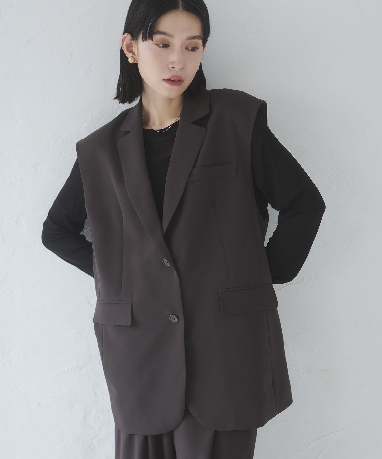POLY TWILL BACK FASTENER VEST