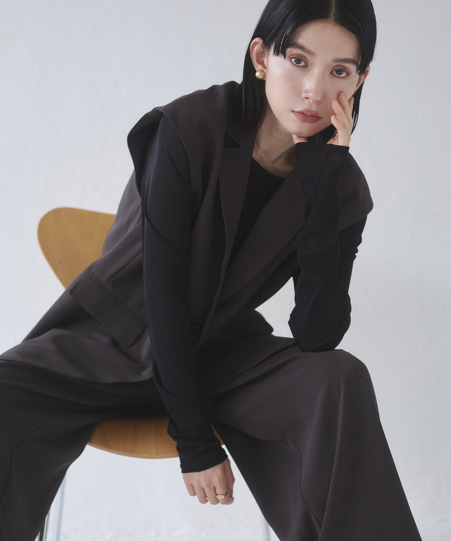 POLY TWILL BACK FASTENER VEST