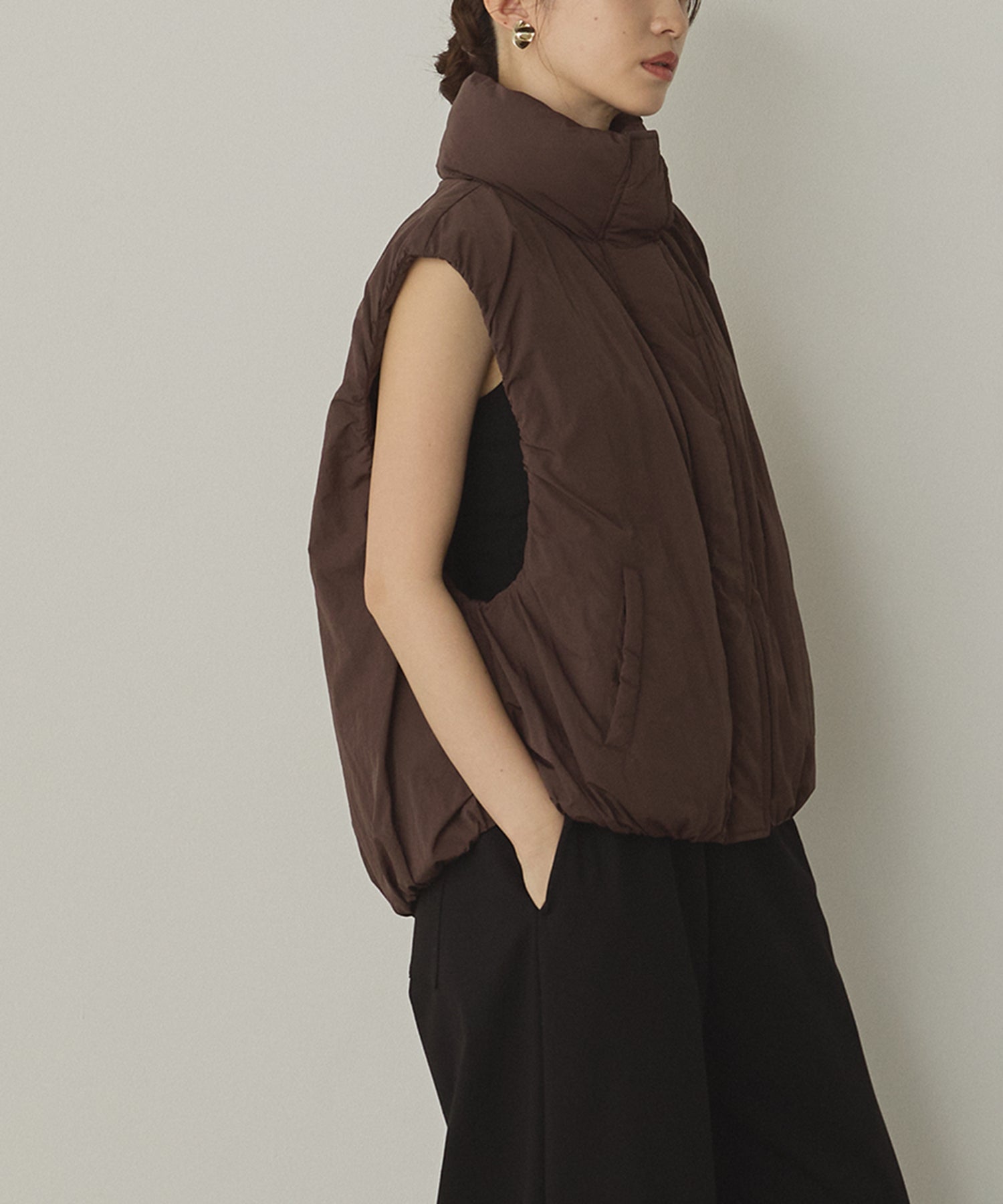 薄中綿 バルーンベスト