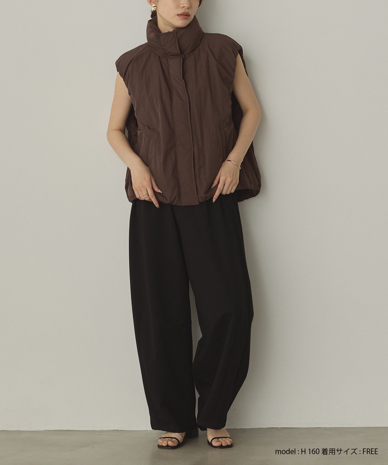 薄中綿 バルーンベスト