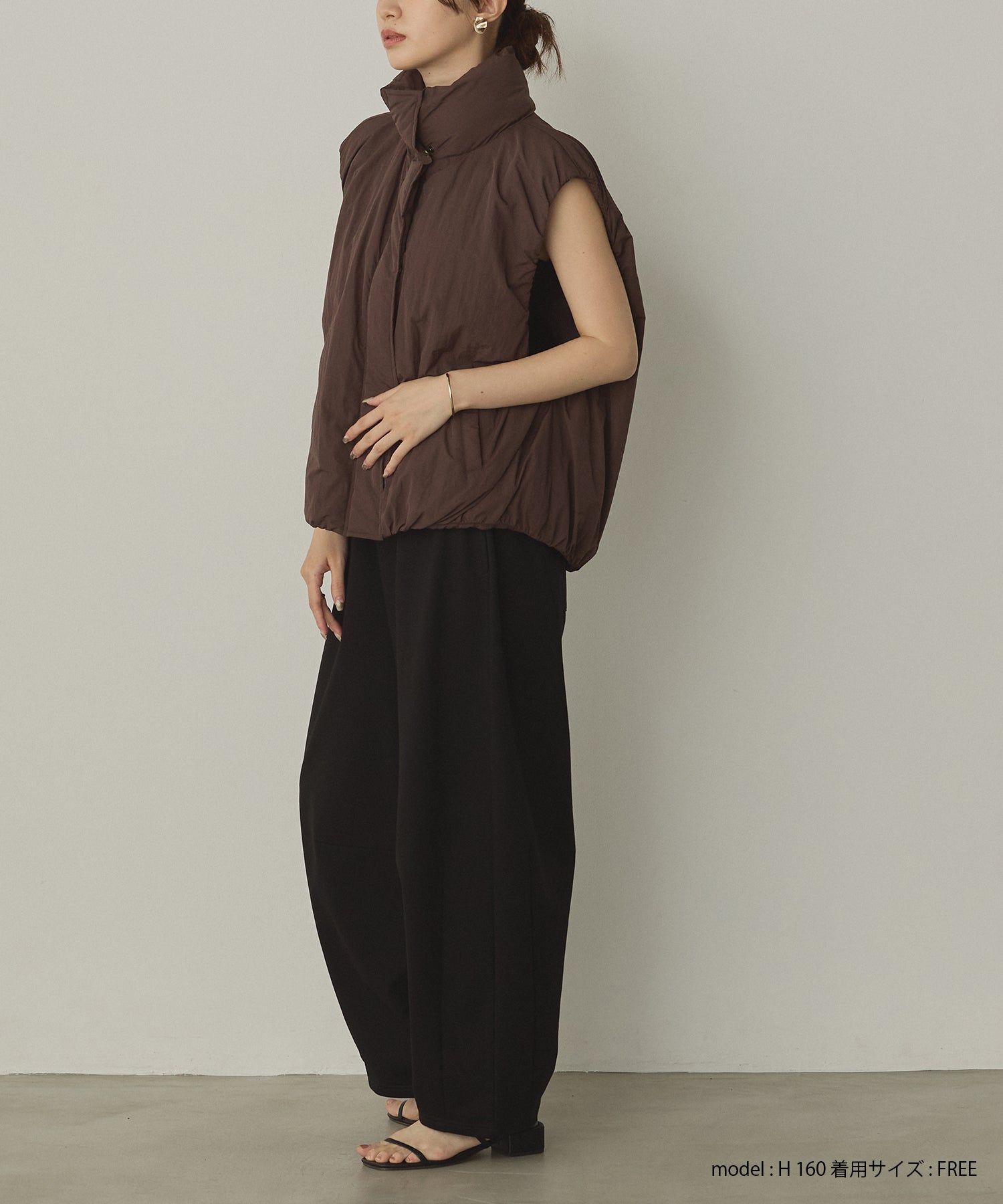 薄中綿 バルーンベスト