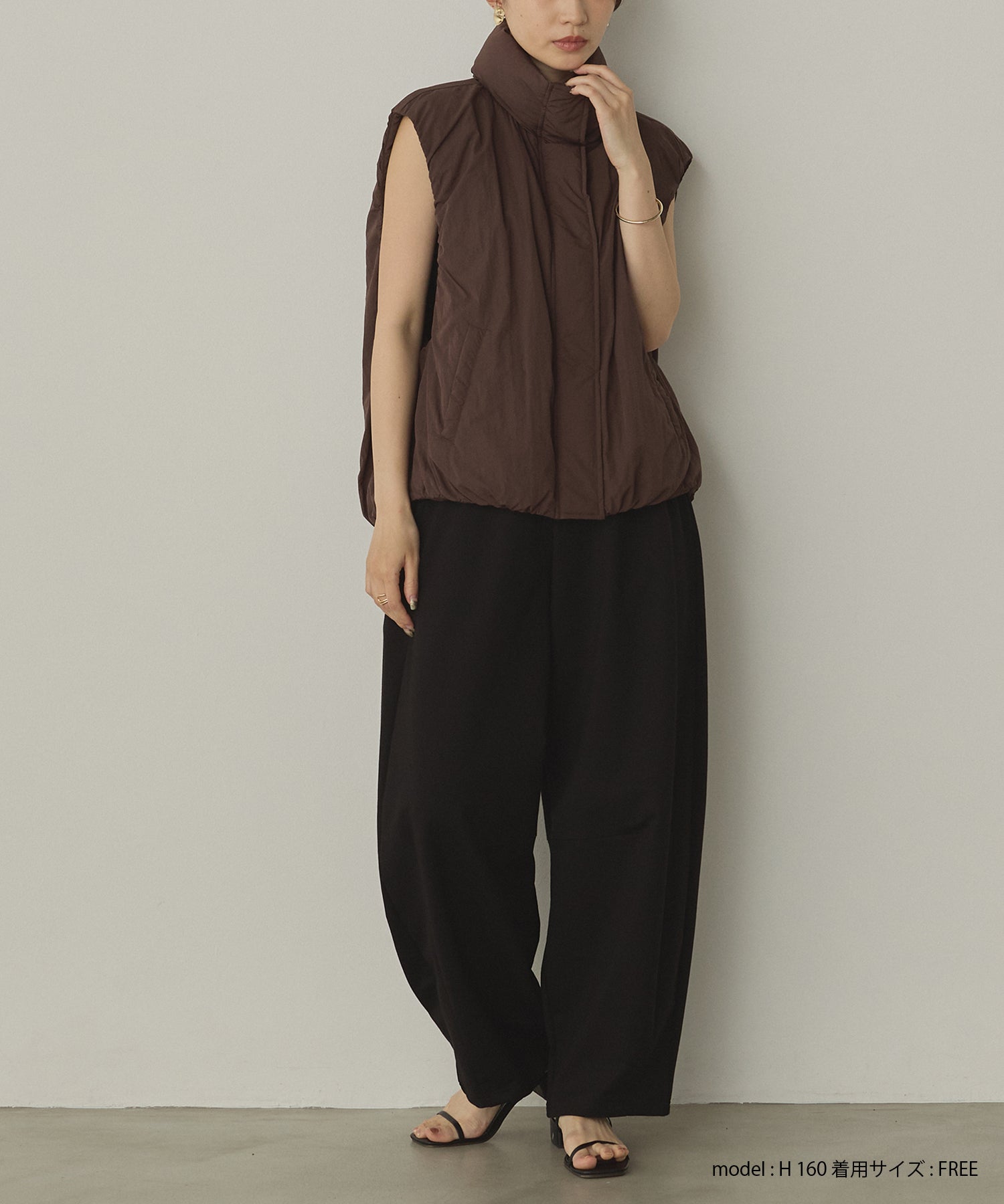 薄中綿 バルーンベスト