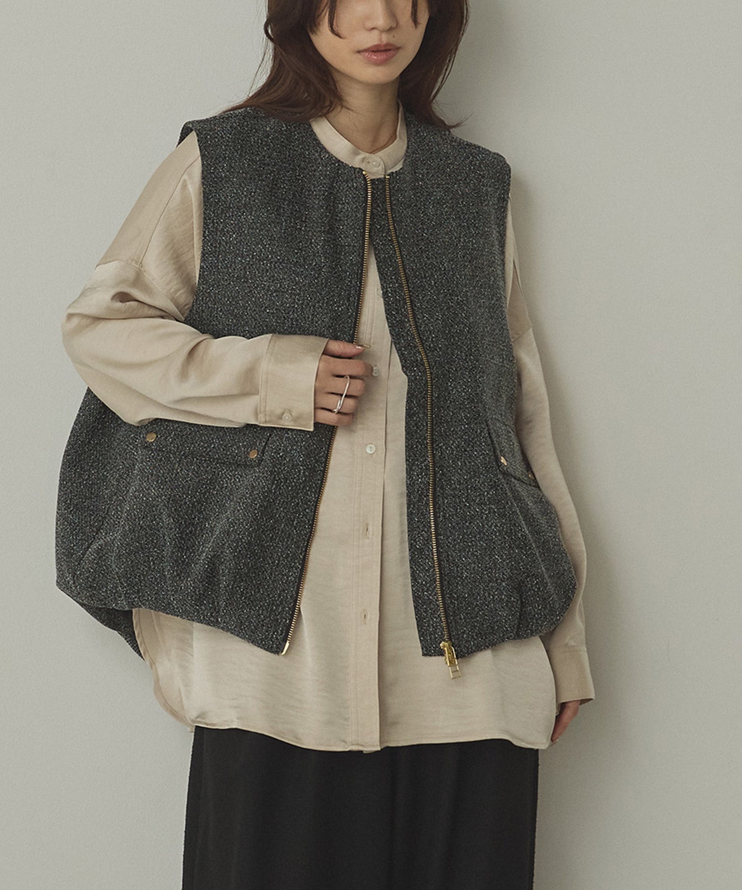 バルーン ツィードベスト