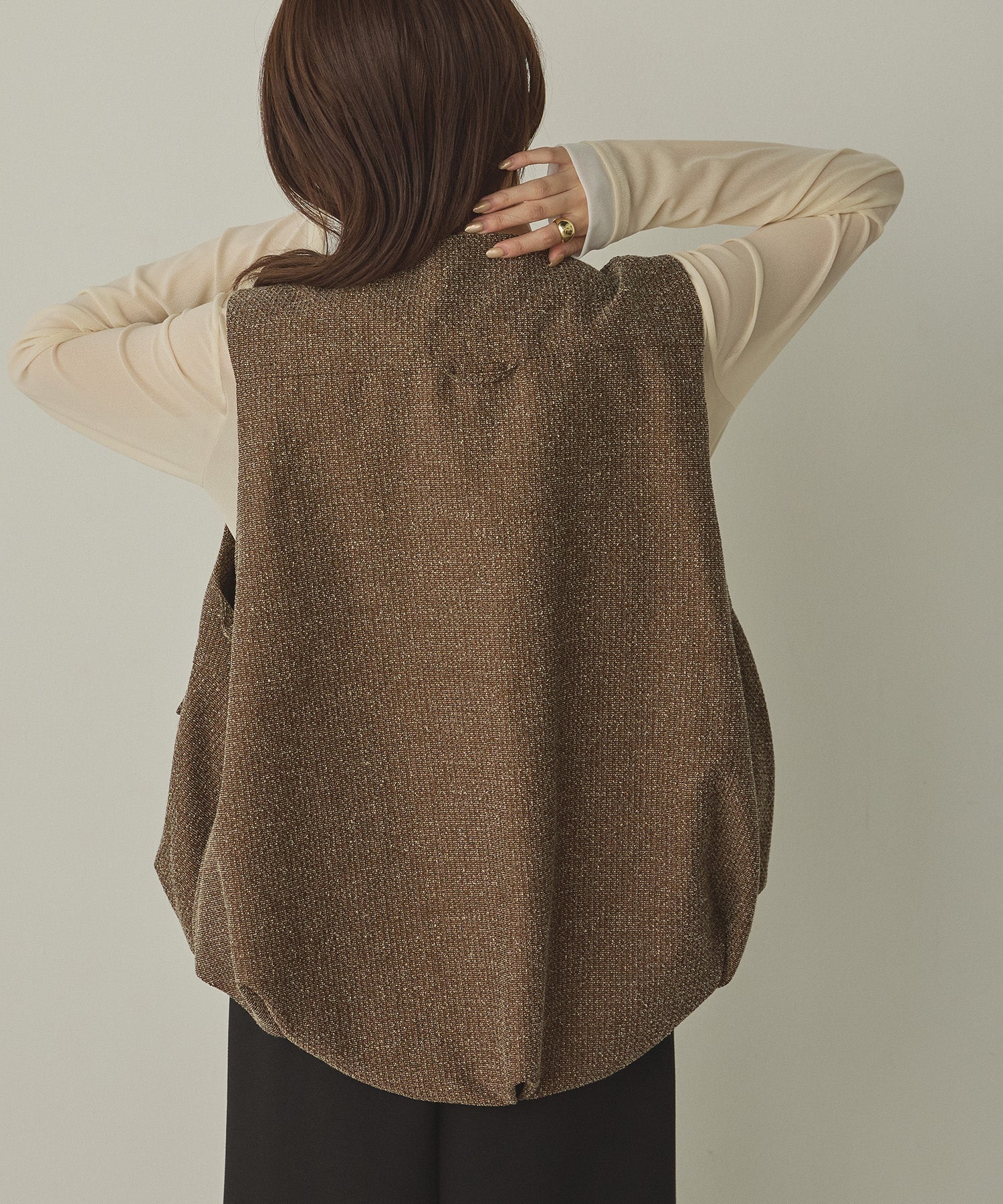 TWEED BALLOON VEST