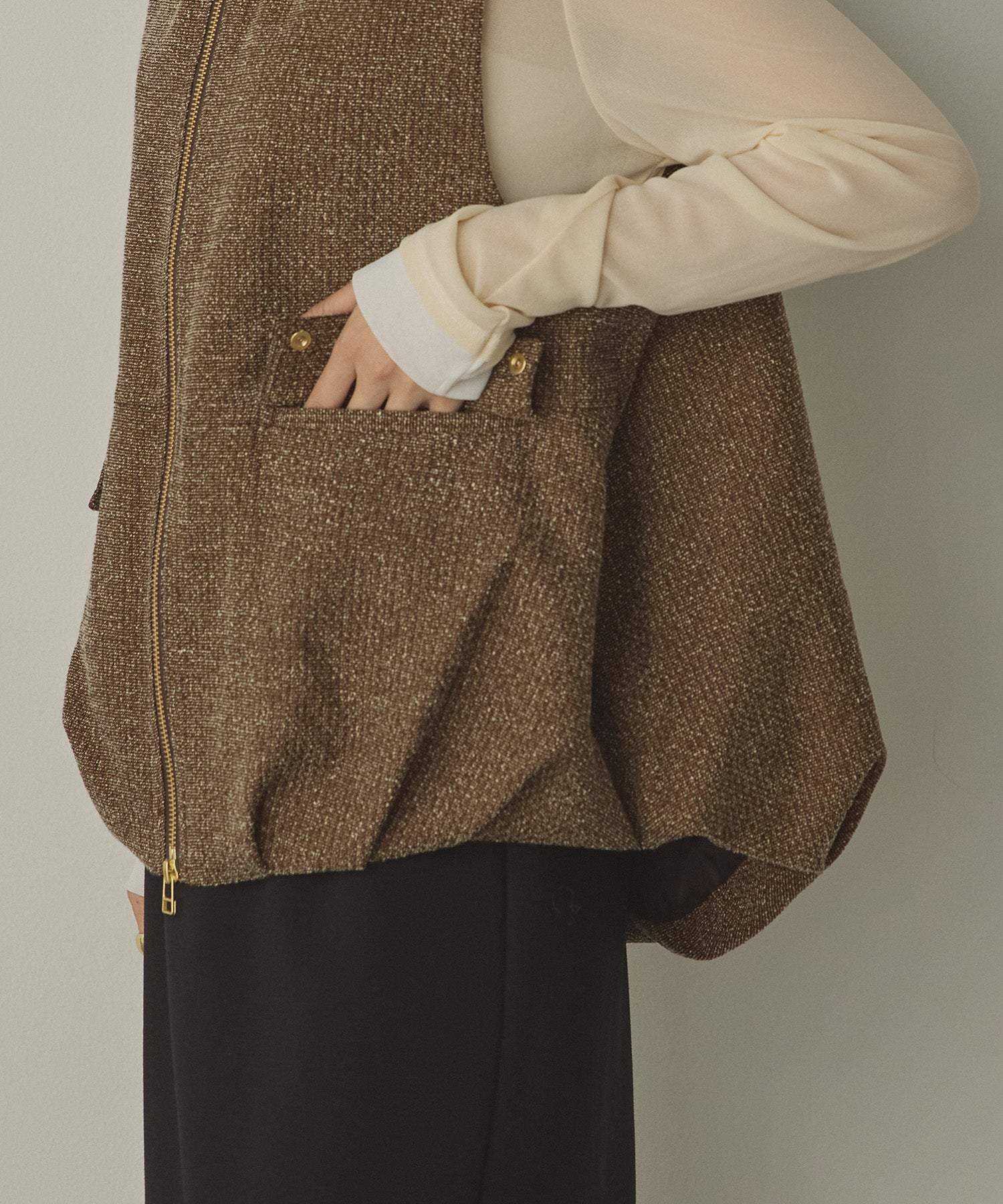 TWEED BALLOON VEST