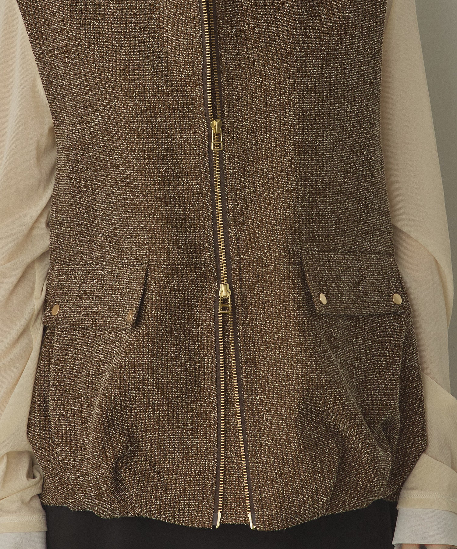 TWEED BALLOON VEST
