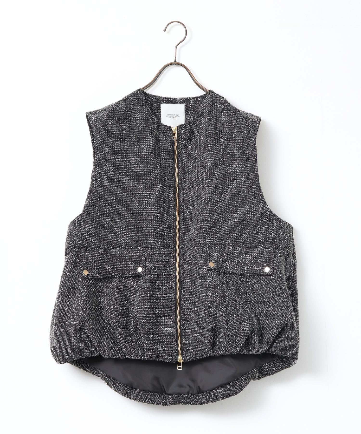 TWEED BALLOON VEST