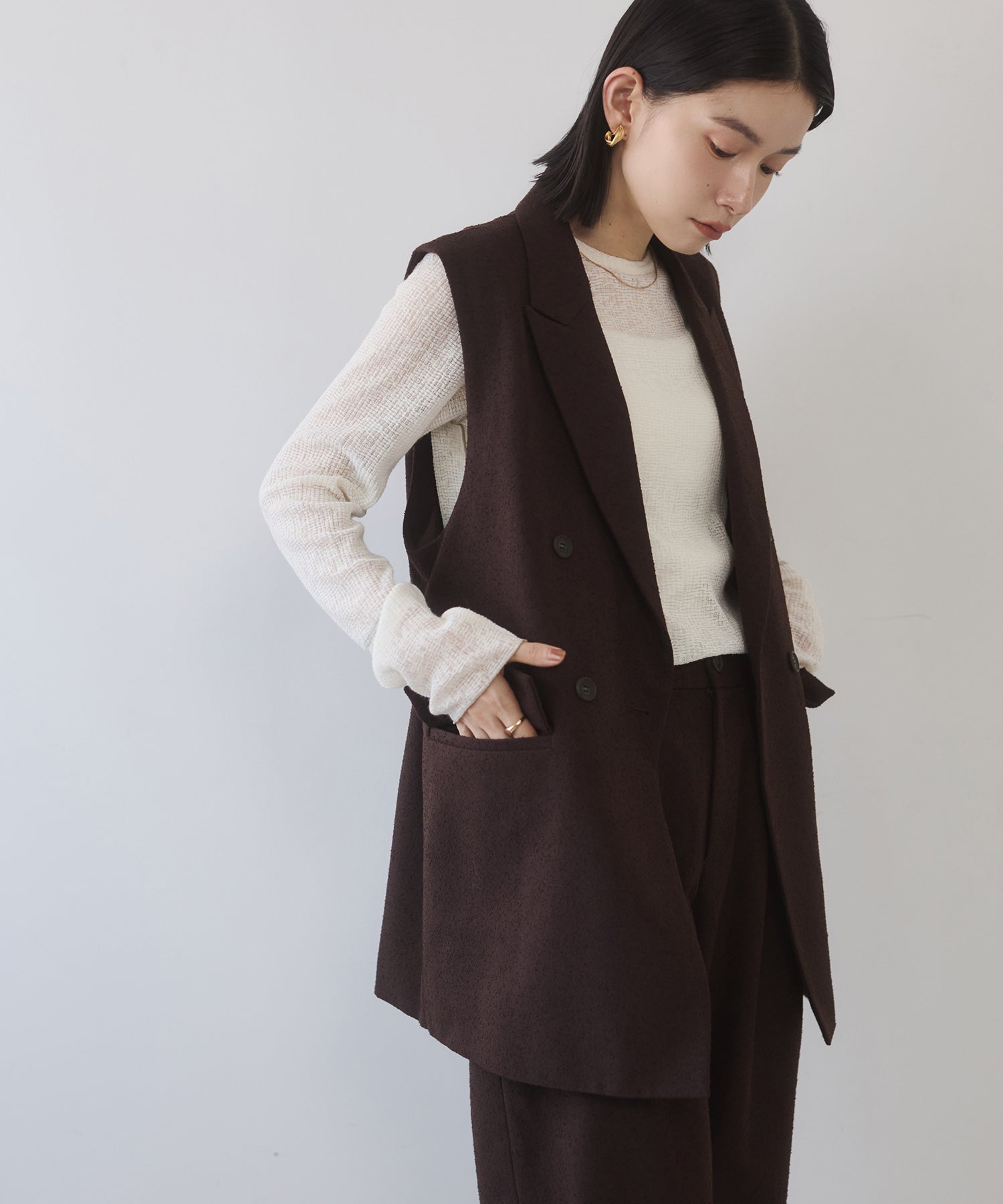 TWEED MIDI VEST