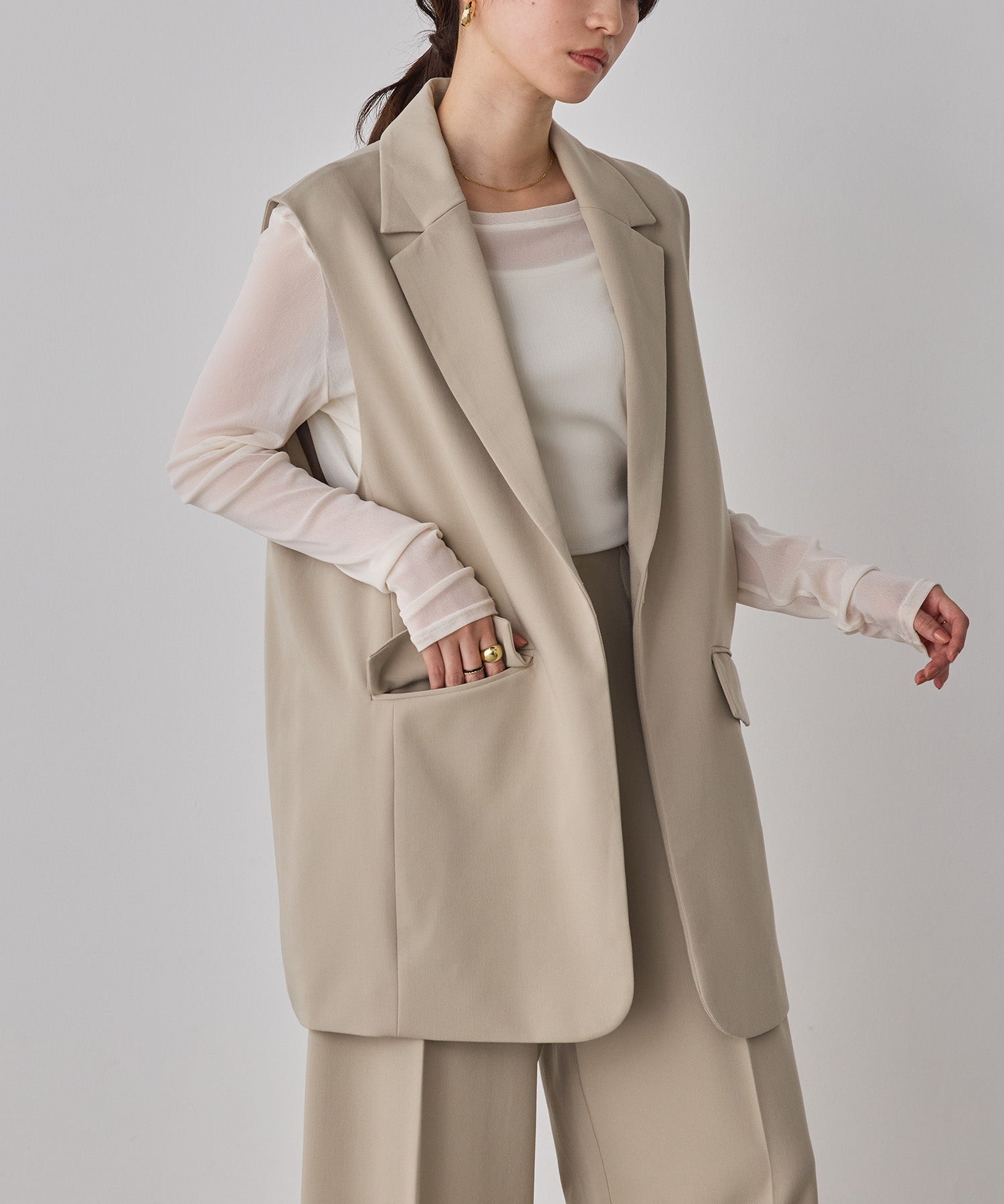 POLYRAYON BUCK COCOON GILET