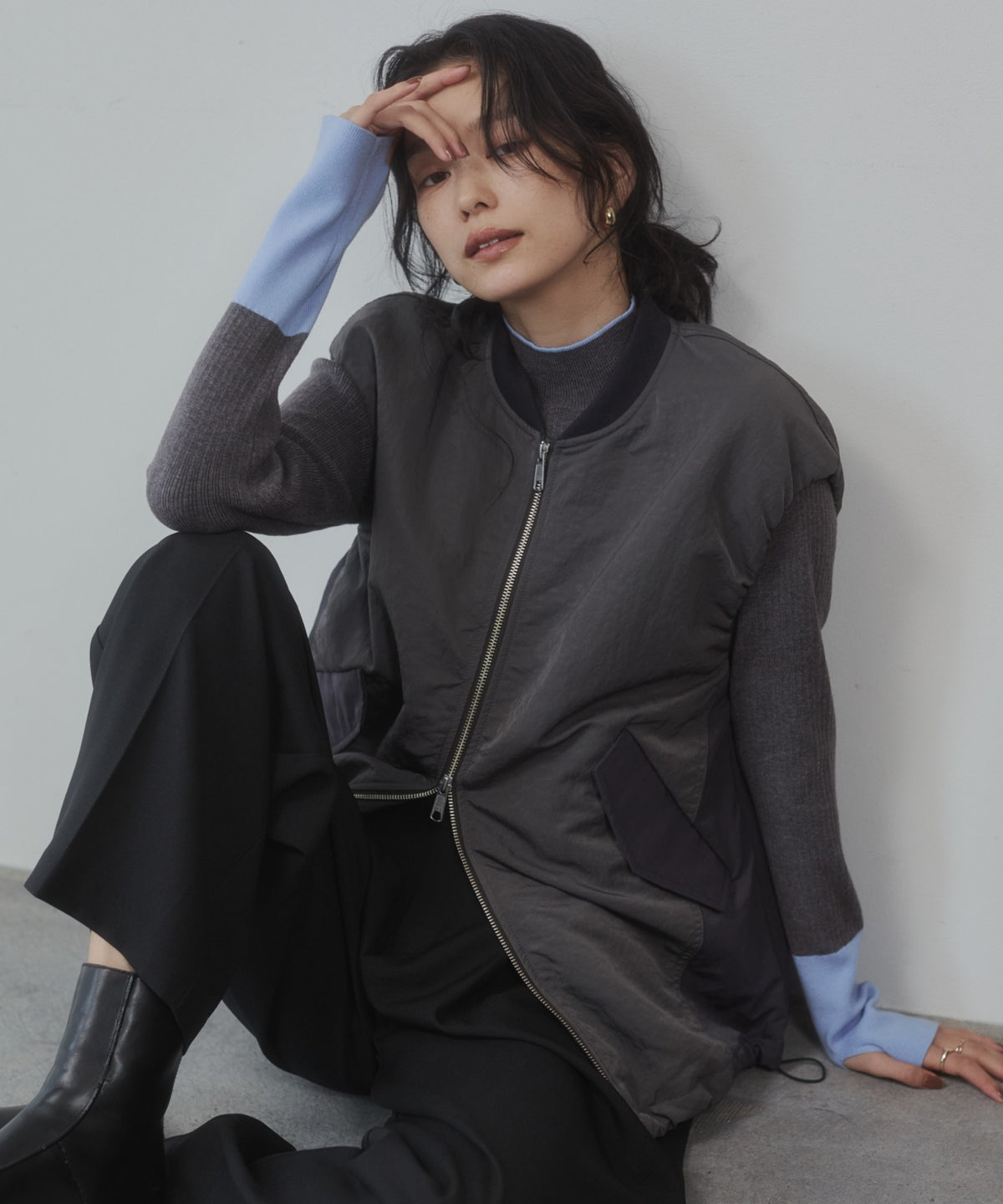 SUBTLE COLOURWAY NYLON MA-1 WAISTCOAT