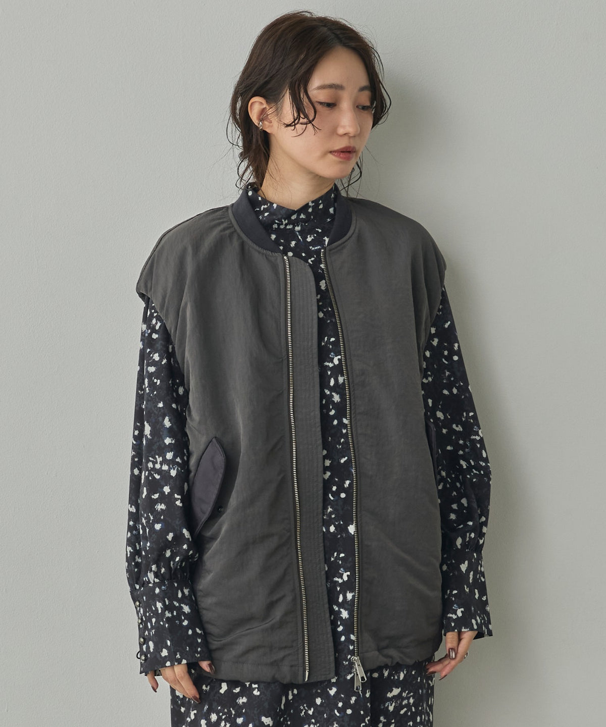 SUBTLE COLOURWAY NYLON MA-1 WAISTCOAT