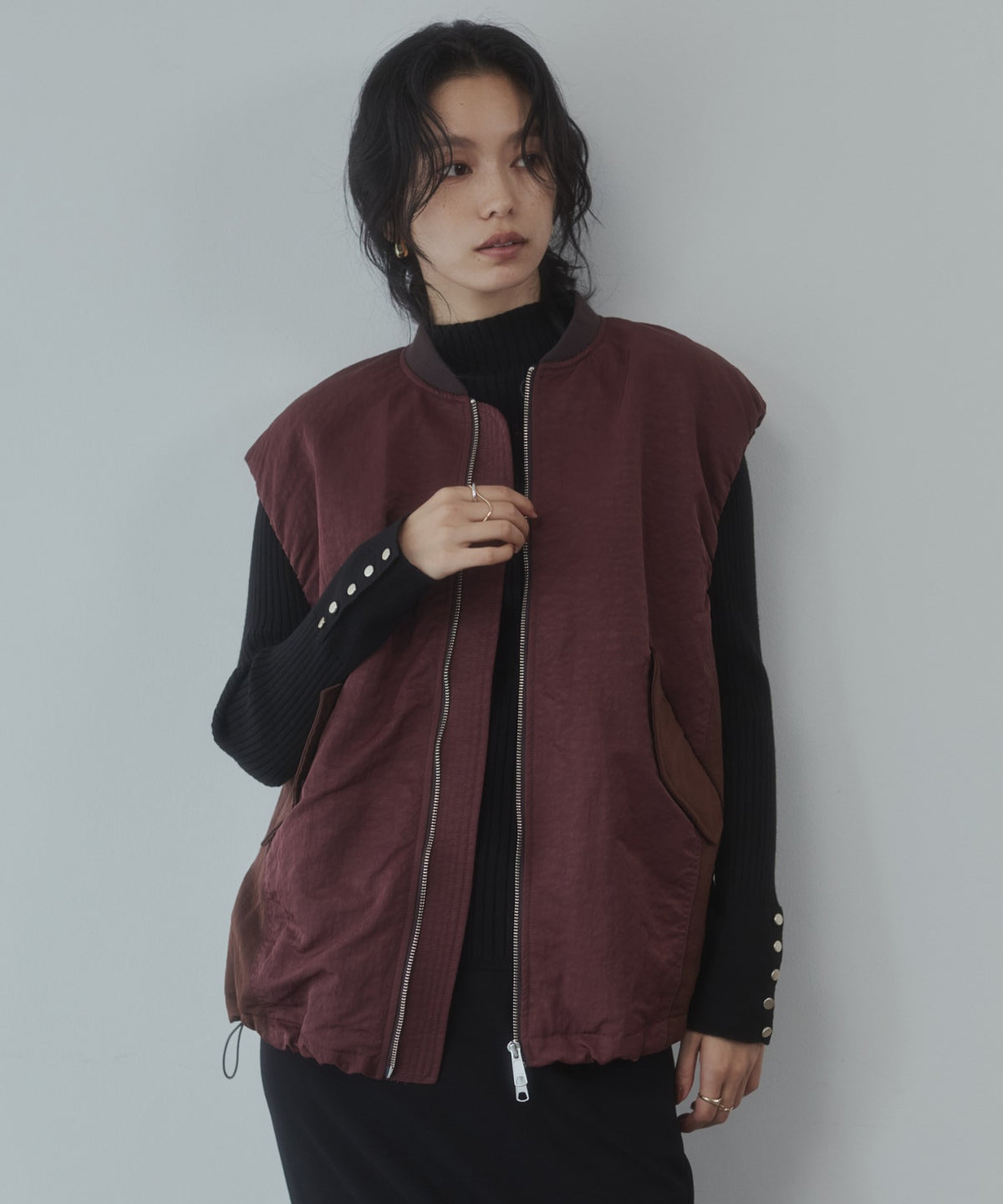 SUBTLE COLOURWAY NYLON MA-1 WAISTCOAT