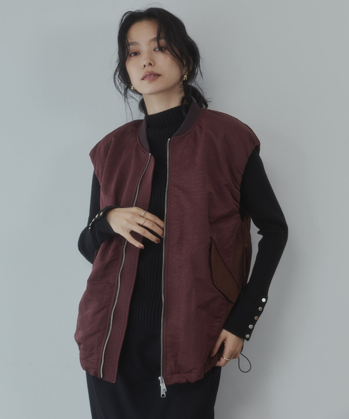 SUBTLE COLOURWAY NYLON MA-1 WAISTCOAT
