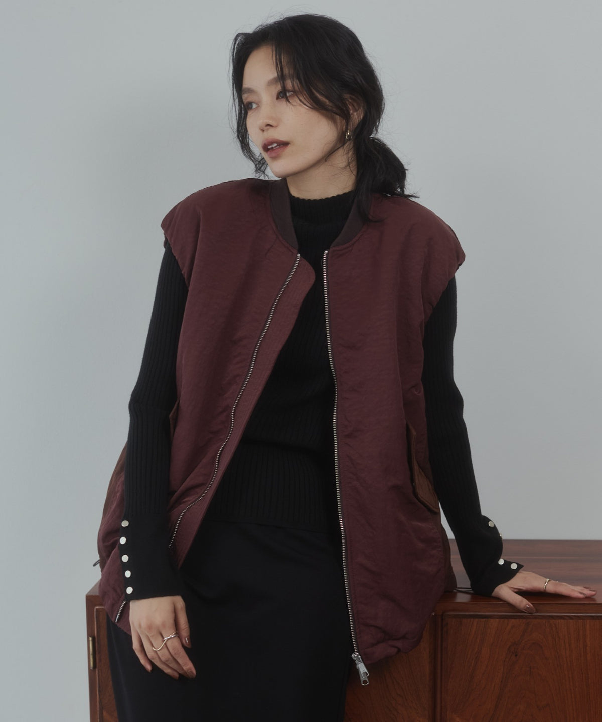 SUBTLE COLOURWAY NYLON MA-1 WAISTCOAT