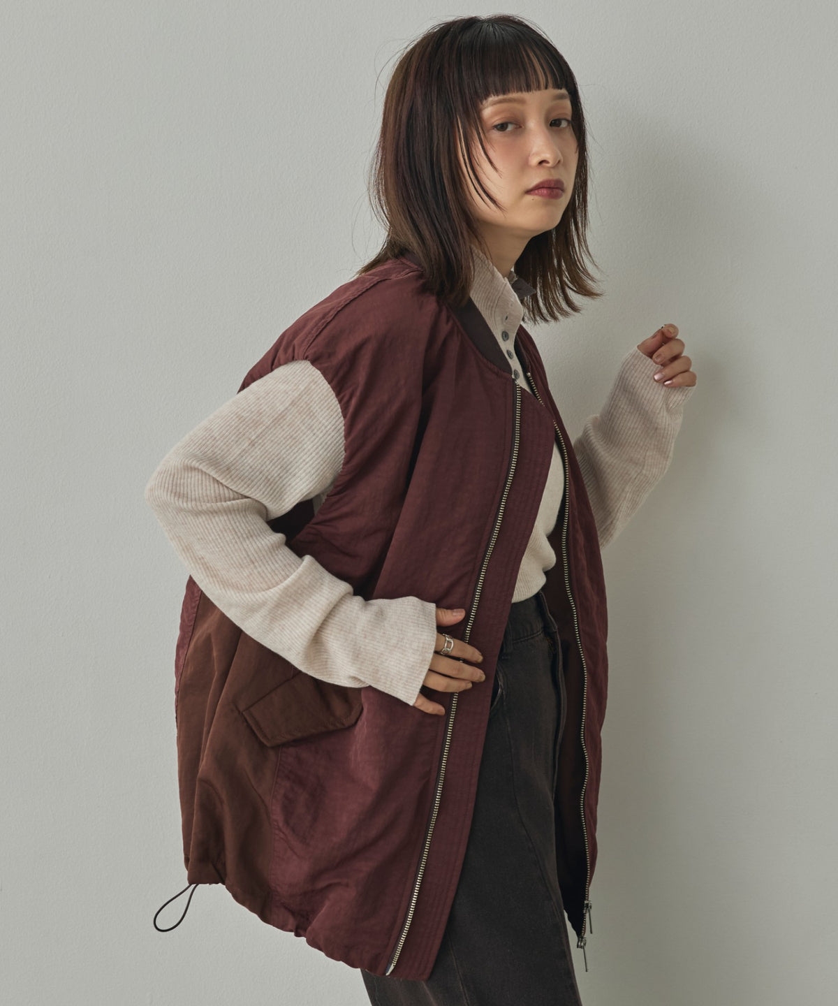 SUBTLE COLOURWAY NYLON MA-1 WAISTCOAT