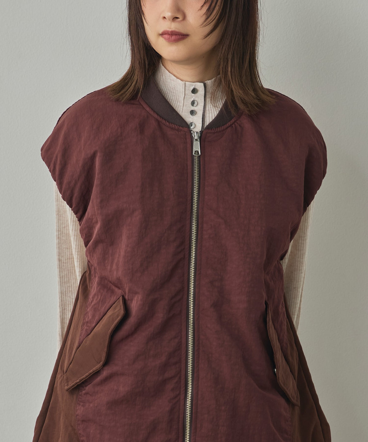 SUBTLE COLOURWAY NYLON MA-1 WAISTCOAT