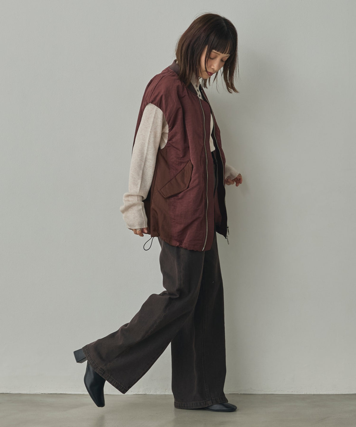 SUBTLE COLOURWAY NYLON MA-1 WAISTCOAT