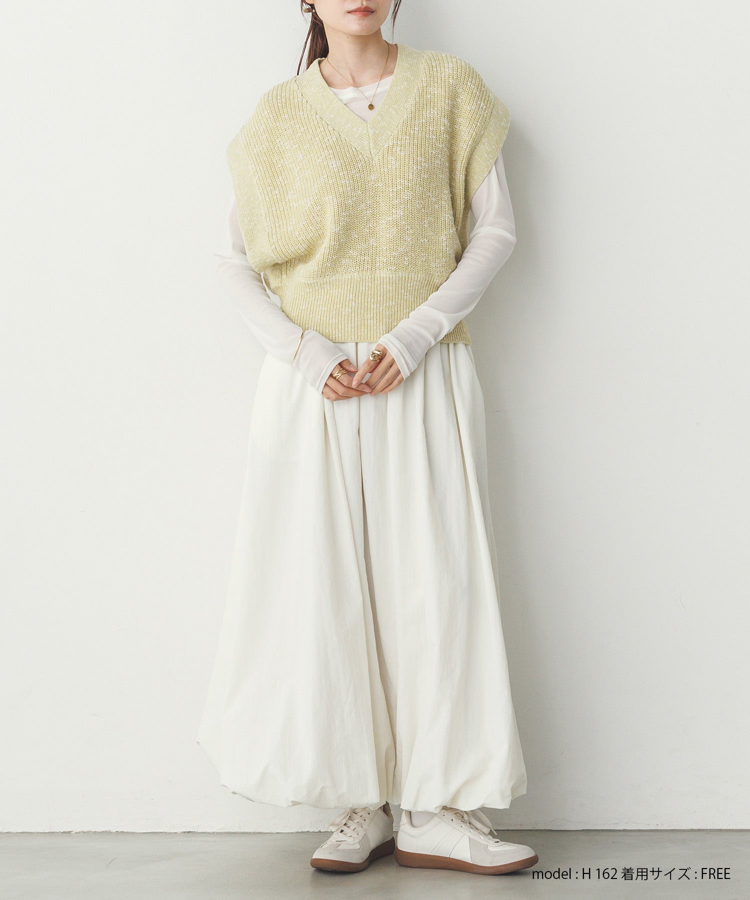 ミックスヤーン ショートニットベスト