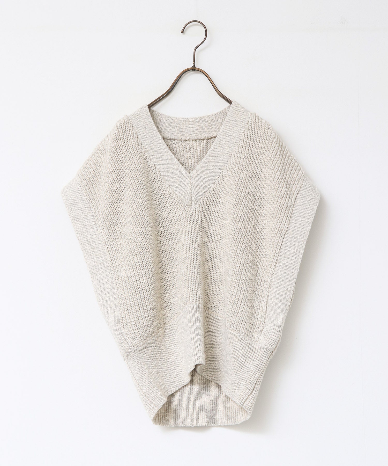 ミックスヤーン ショートニットベスト