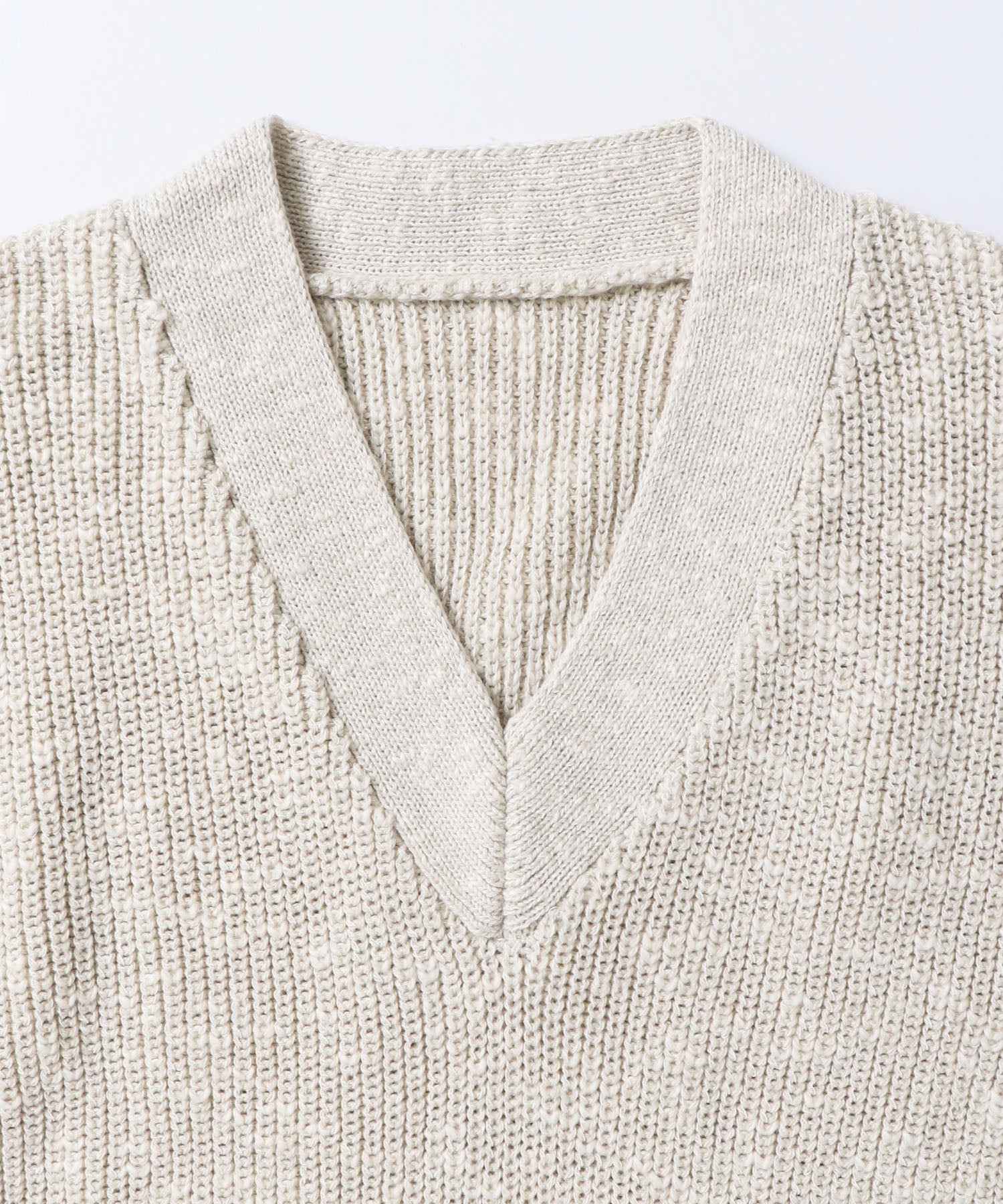 ミックスヤーン ショートニットベスト