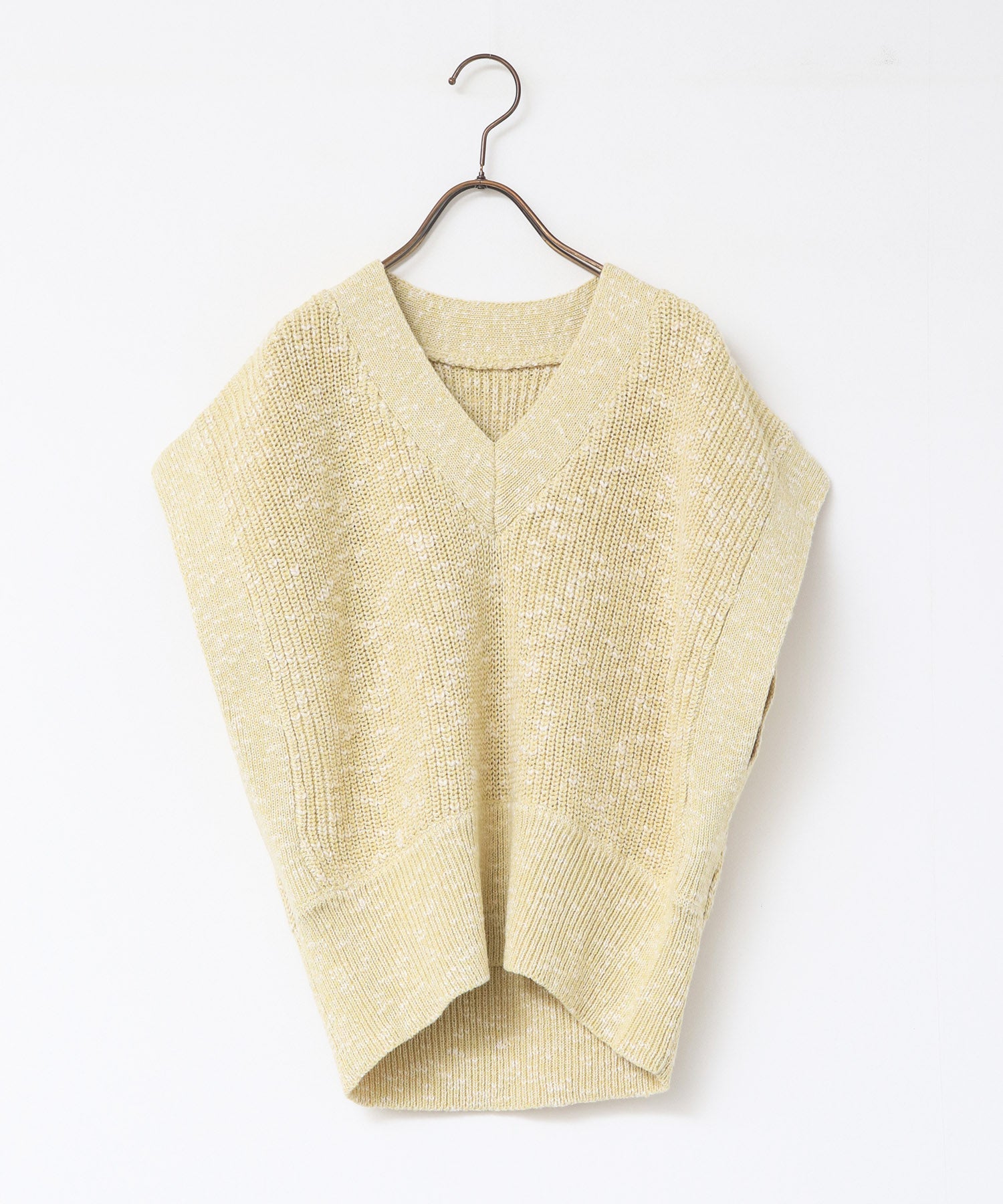 ミックスヤーン ショートニットベスト
