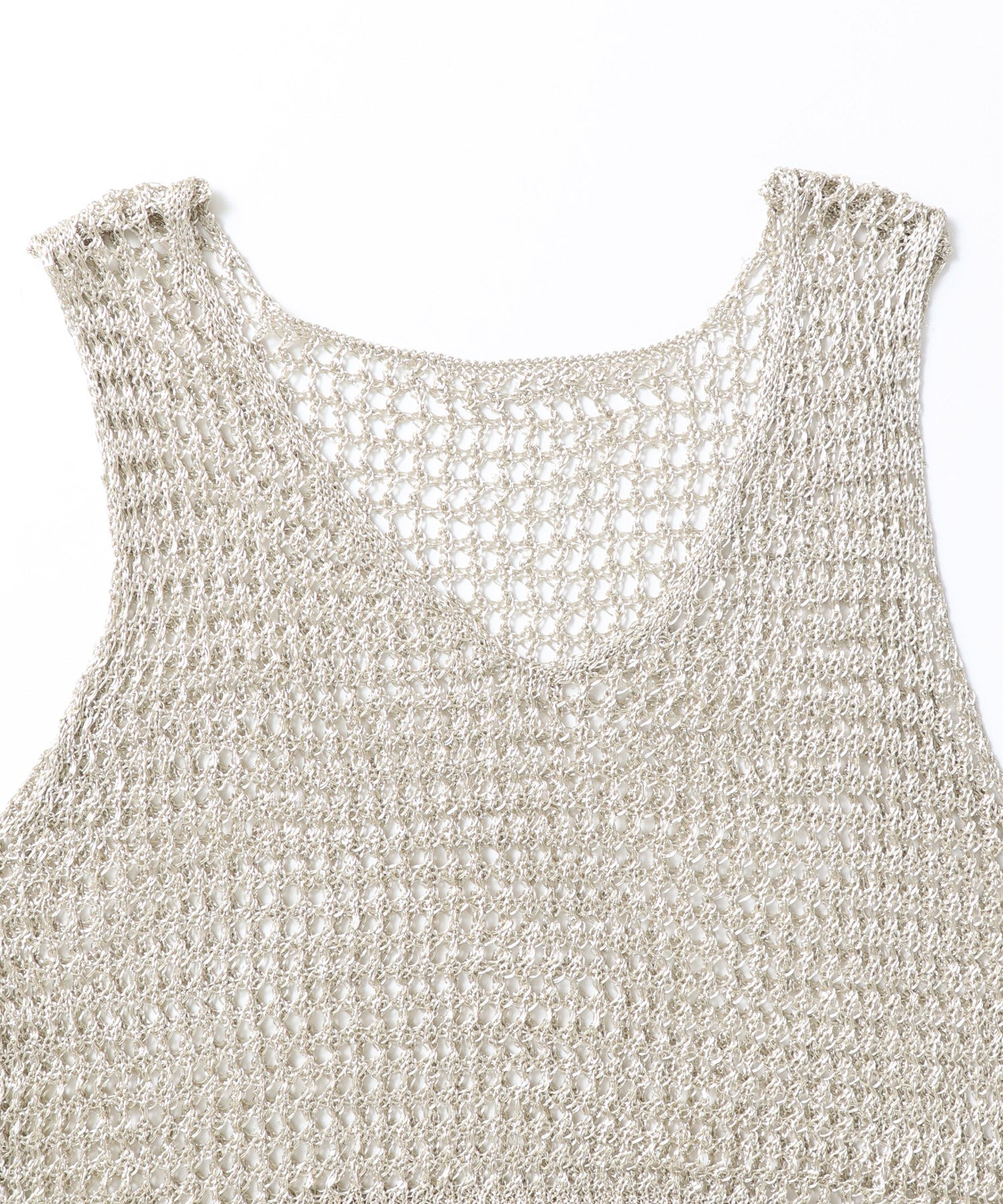 METALLIC YARN KNIT VEST