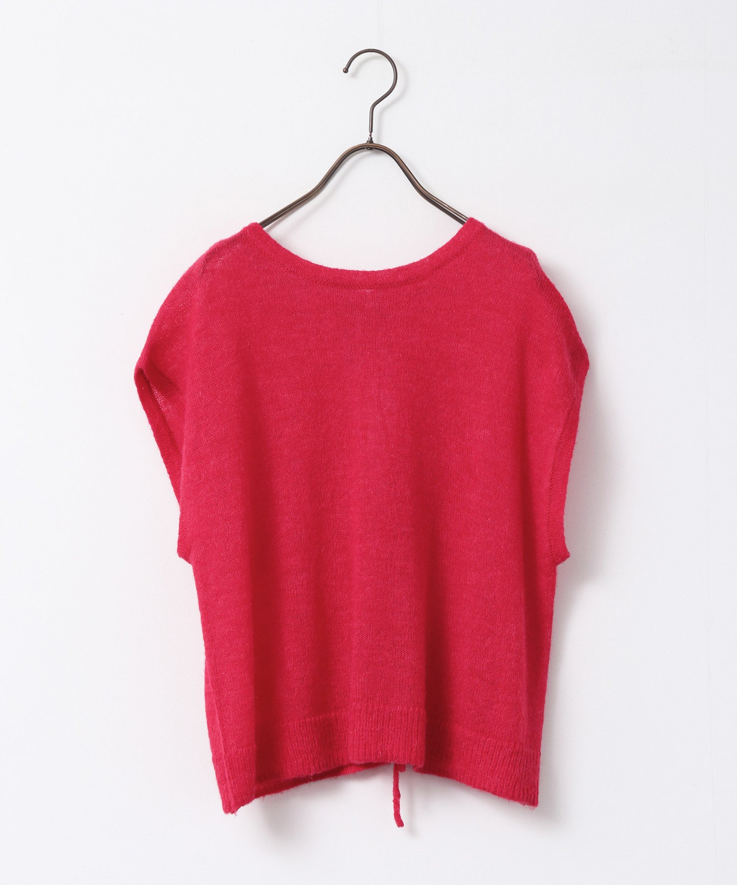 Front and back 2WAY back ribbon sheer knit