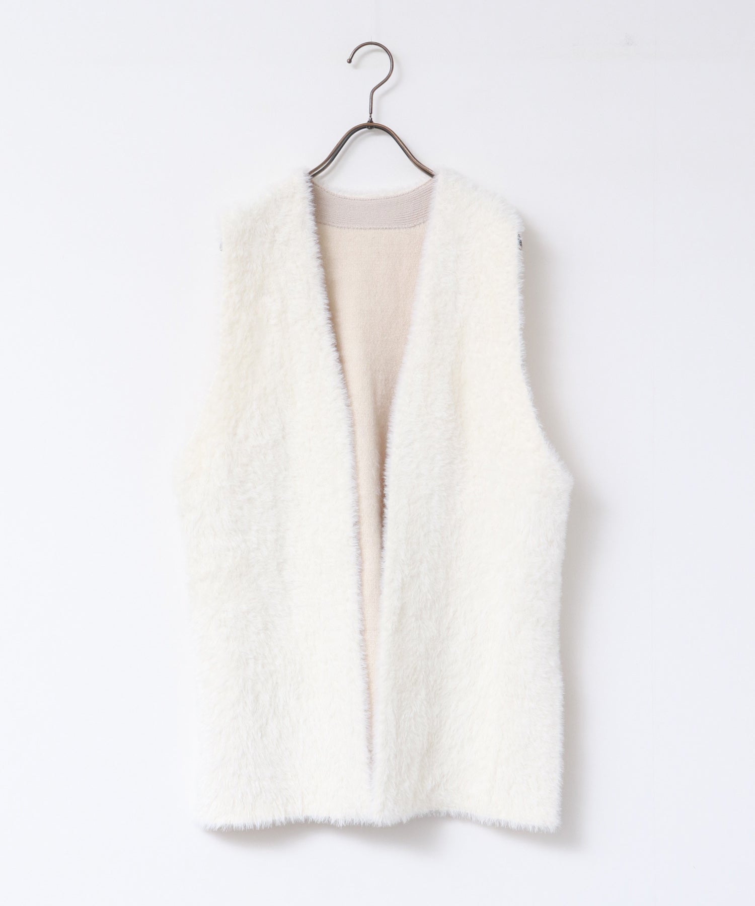 【WEB限定/別注】ダブルフェイスシャギー ミディジレ