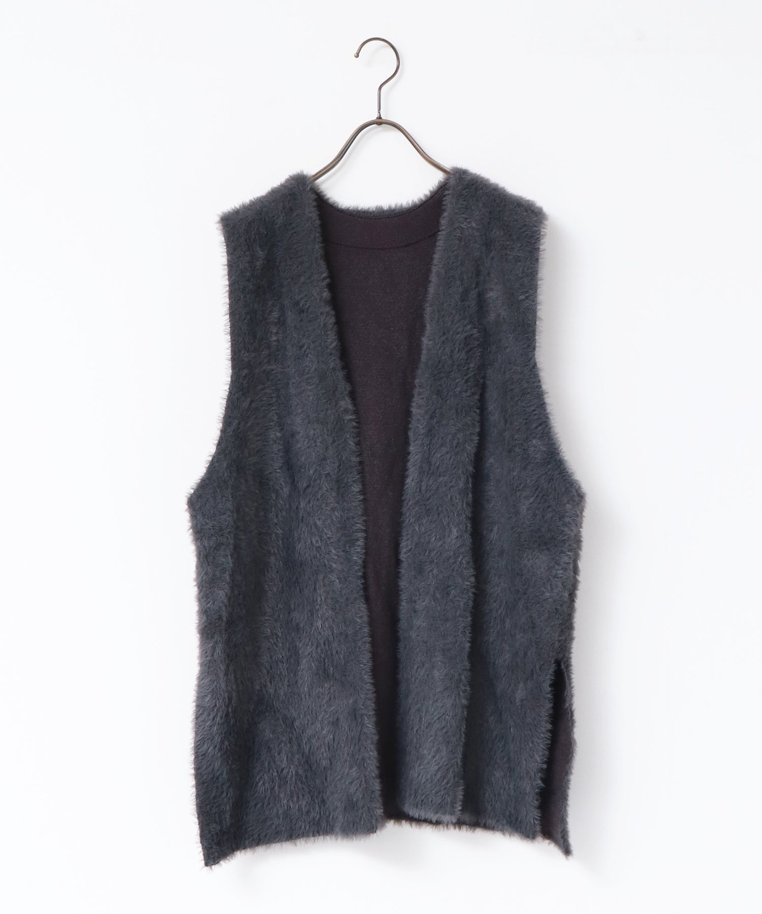 【WEB限定/別注】ダブルフェイスシャギー ミディジレ