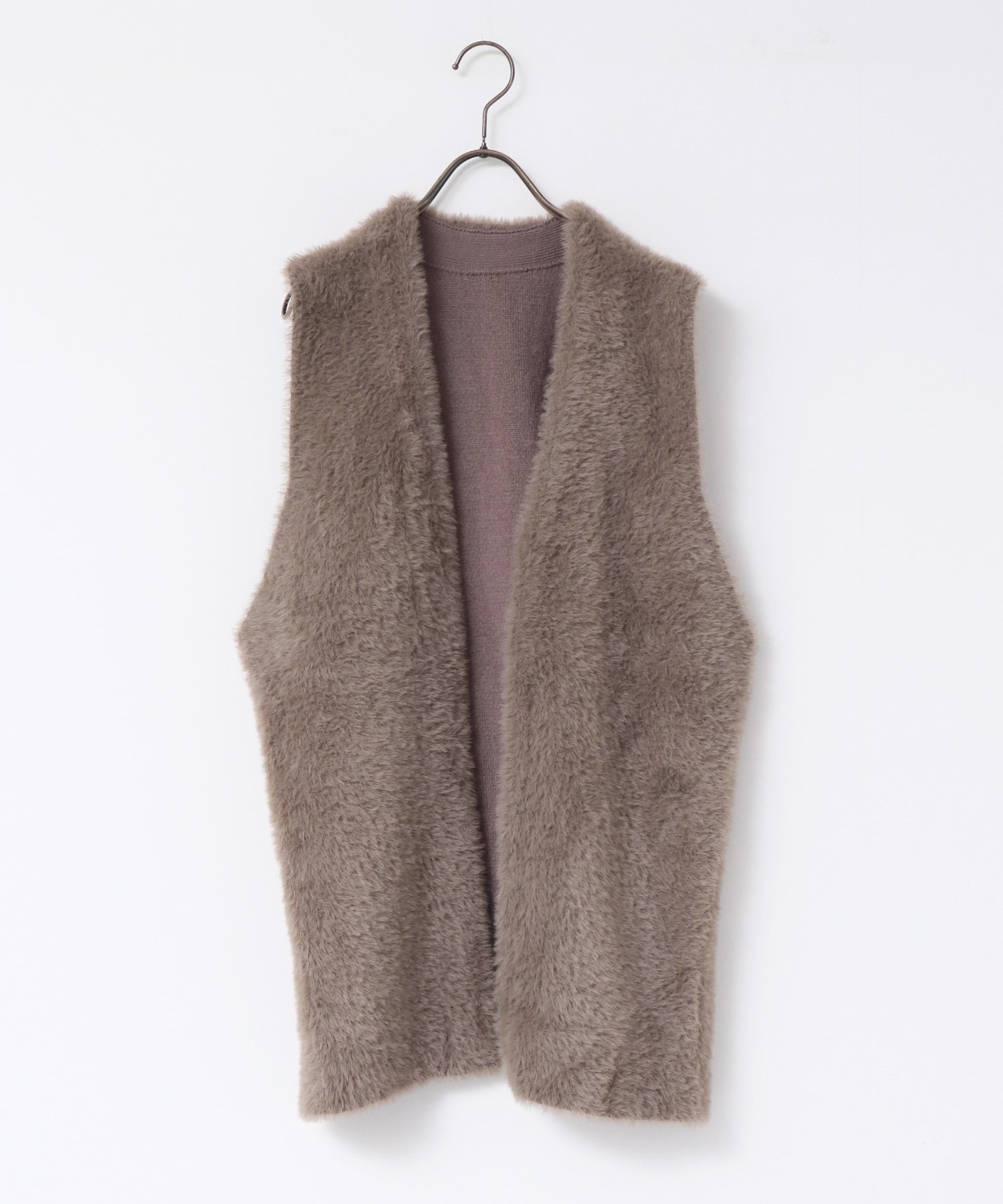 【WEB限定/別注】ダブルフェイスシャギー ミディジレ