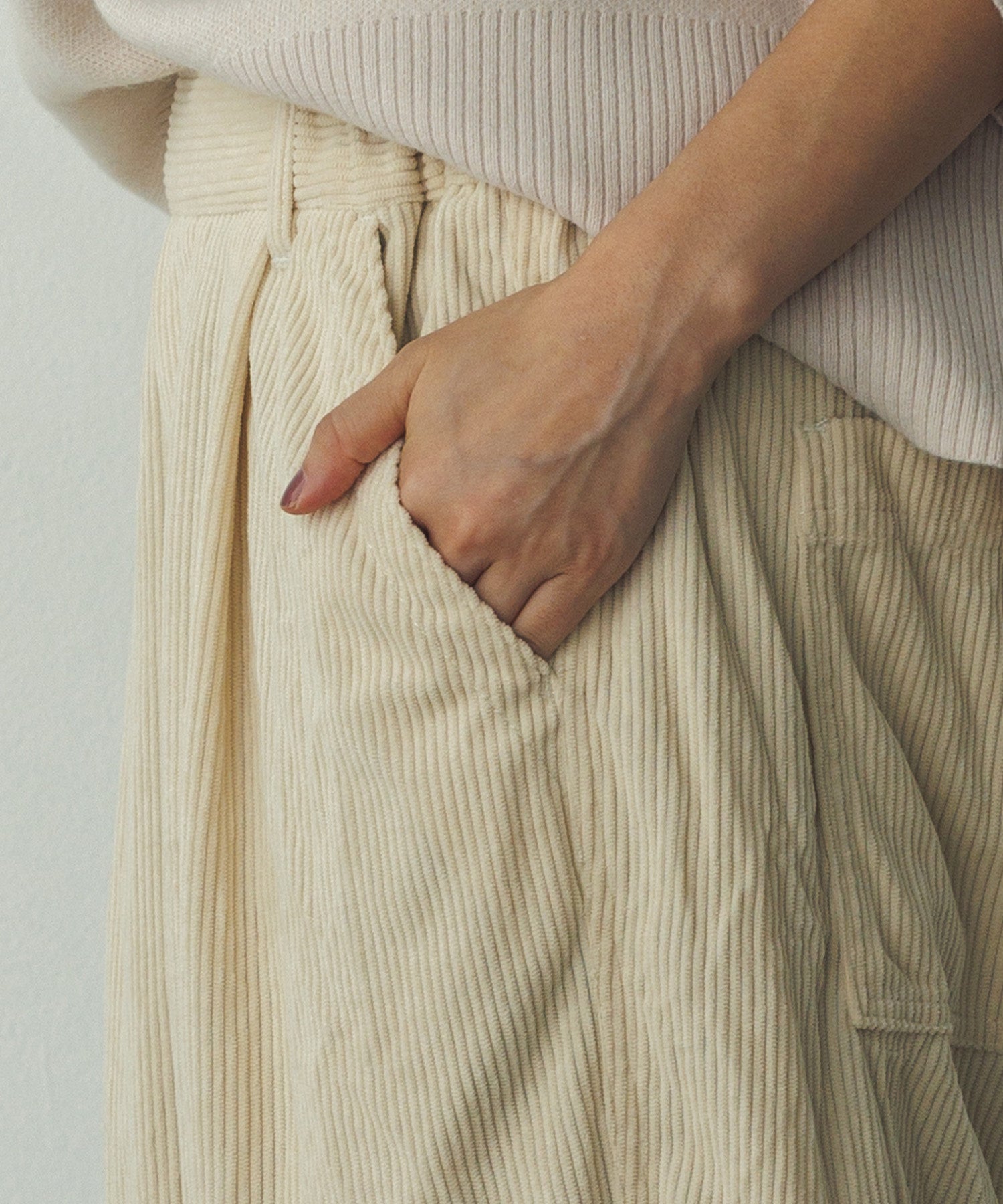 コーデュロイ コクーンパンツ