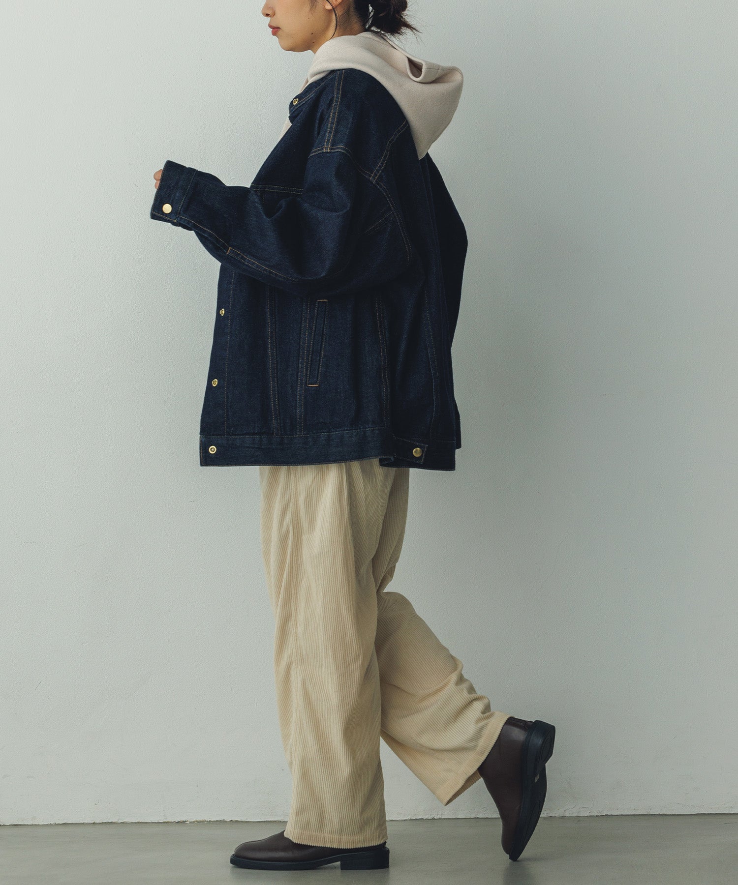 コーデュロイ コクーンパンツ