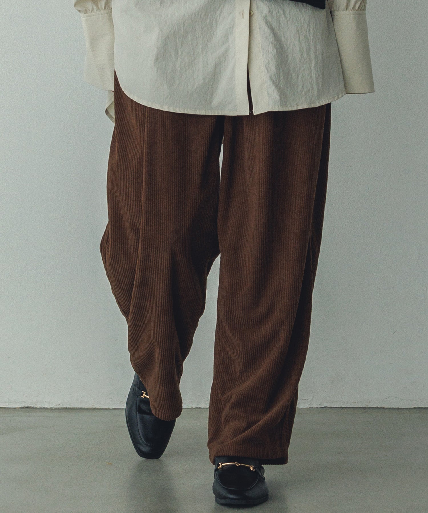 コーデュロイ コクーンパンツ