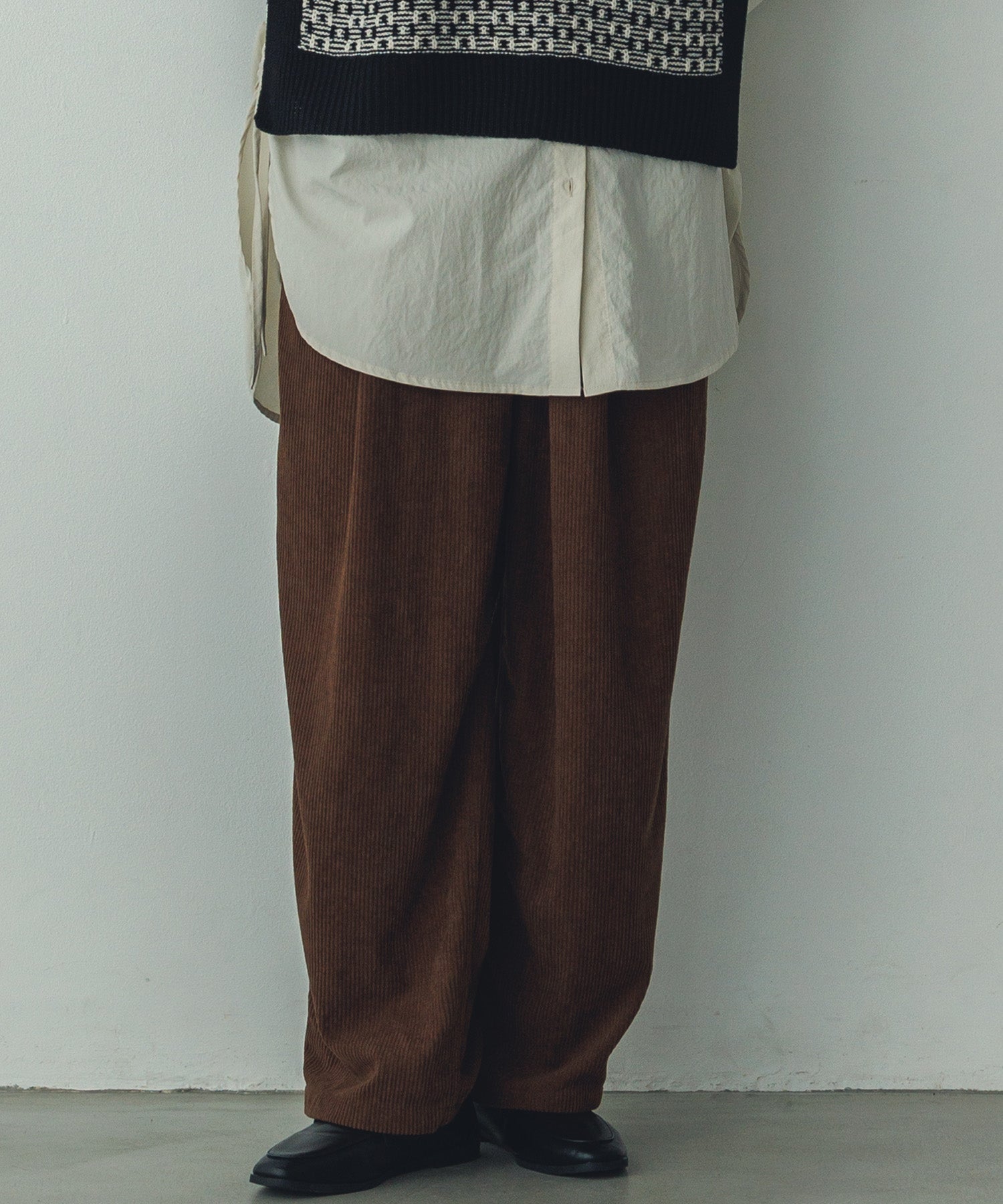 コーデュロイ コクーンパンツ