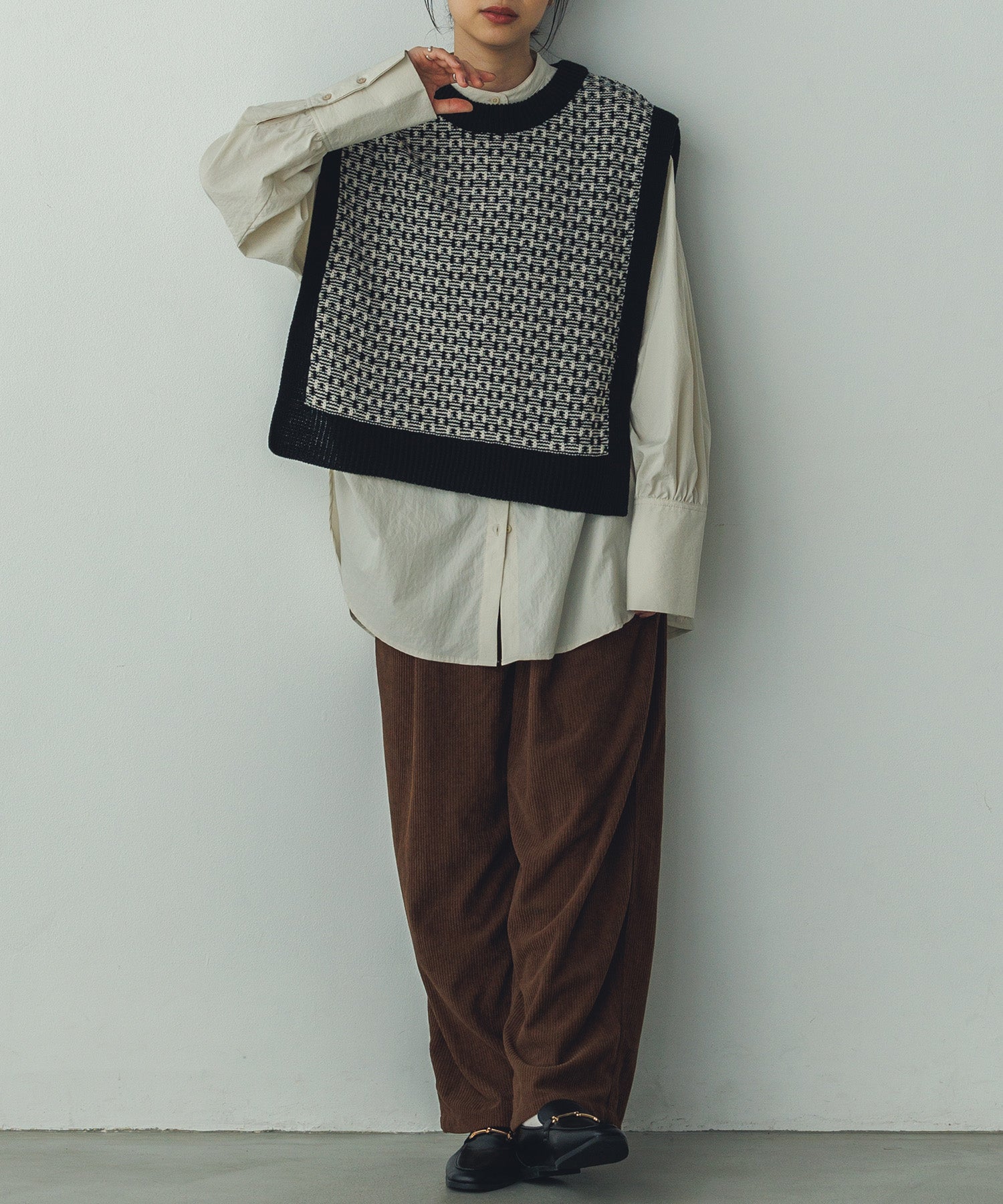 コーデュロイ コクーンパンツ