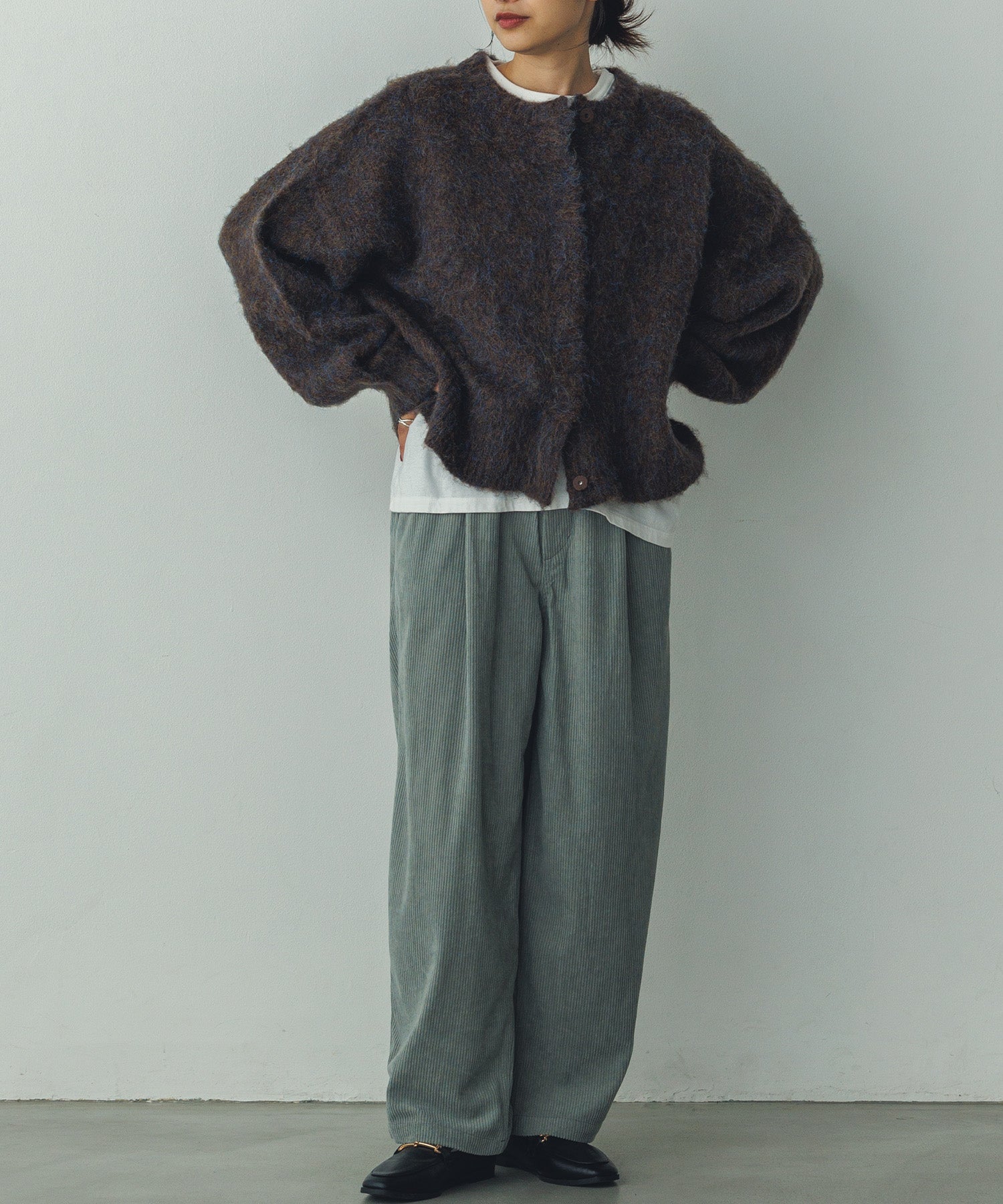 コーデュロイ コクーンパンツ