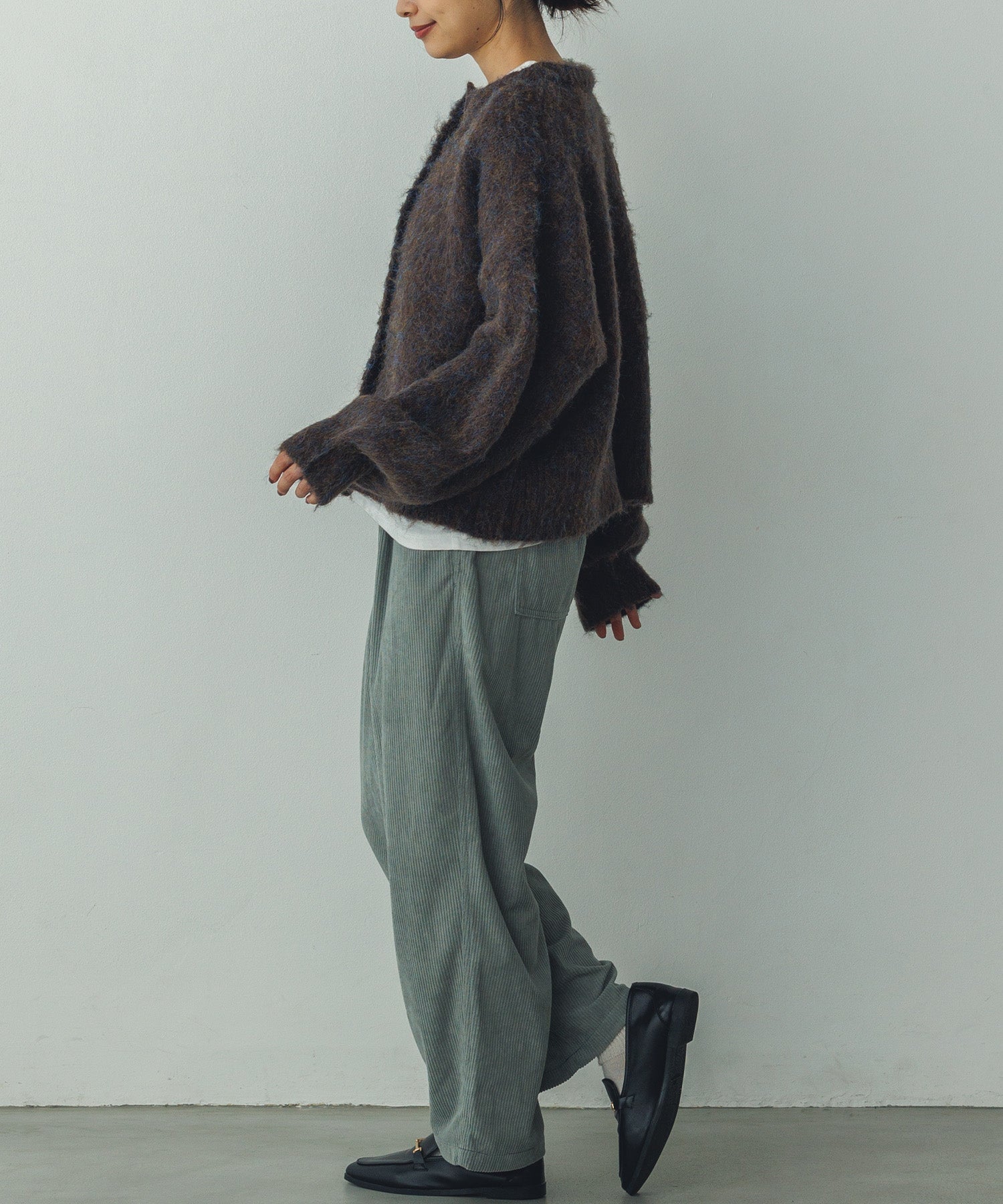 コーデュロイ コクーンパンツ