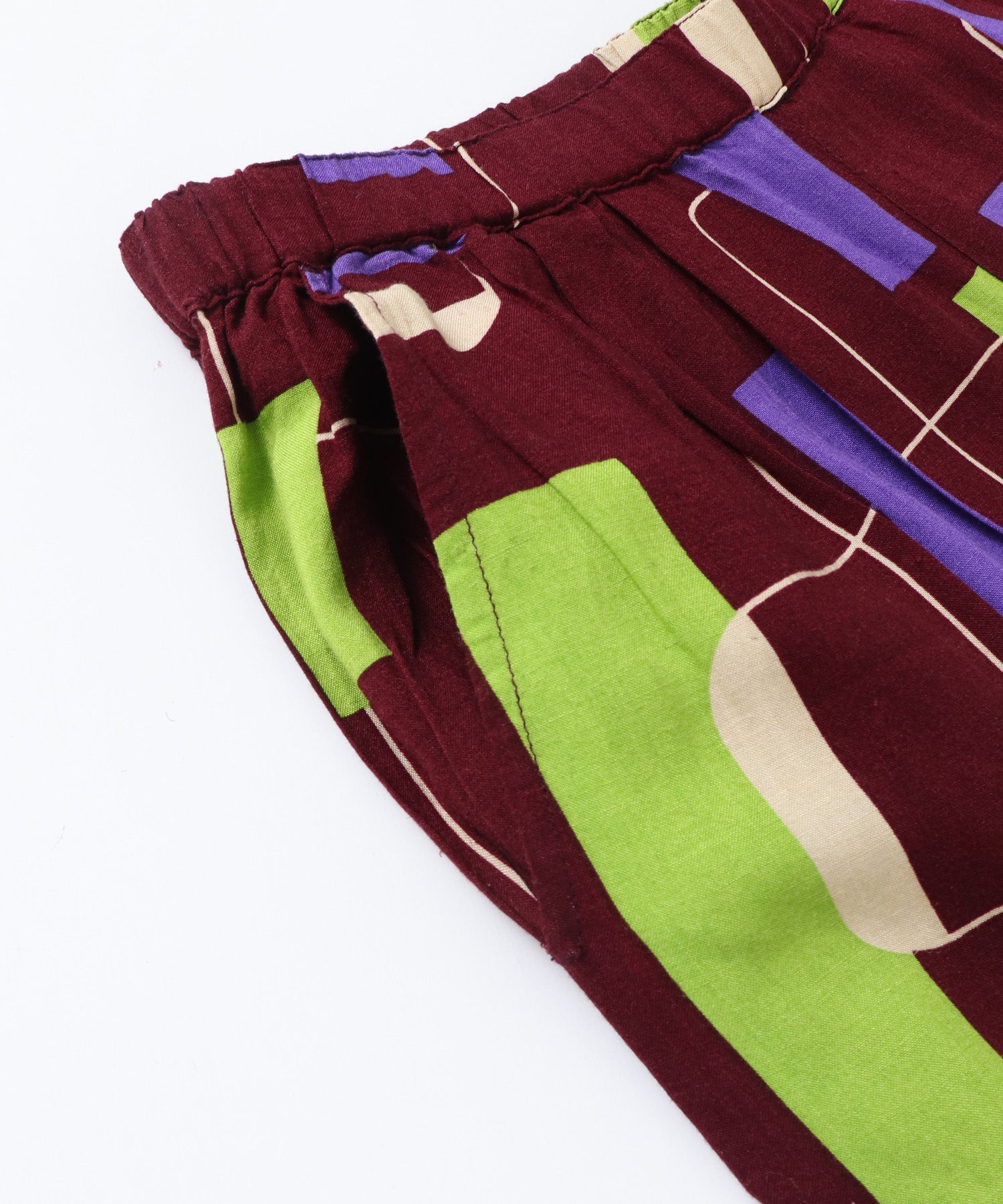 レーヨン スラブプリント イージーパンツ