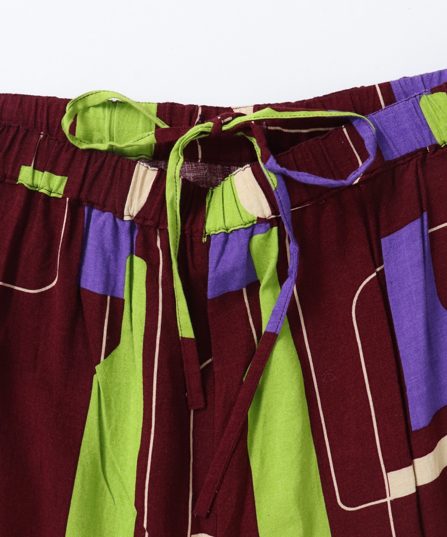 レーヨン スラブプリント イージーパンツ