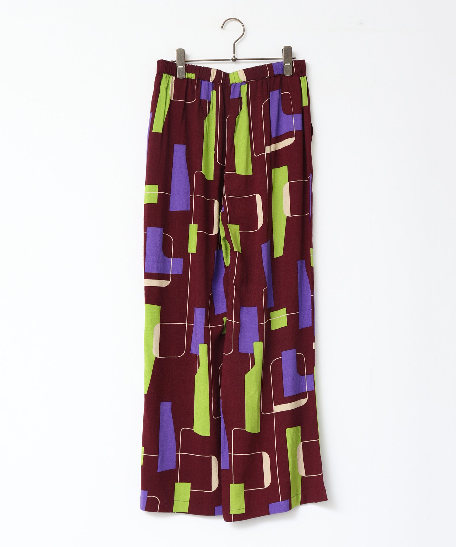 レーヨン スラブプリント イージーパンツ