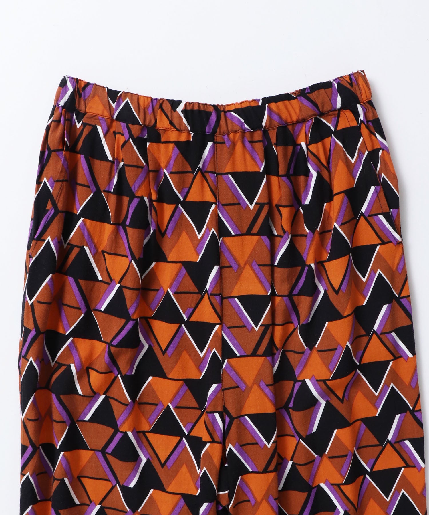 レーヨン プリントストレートパンツ