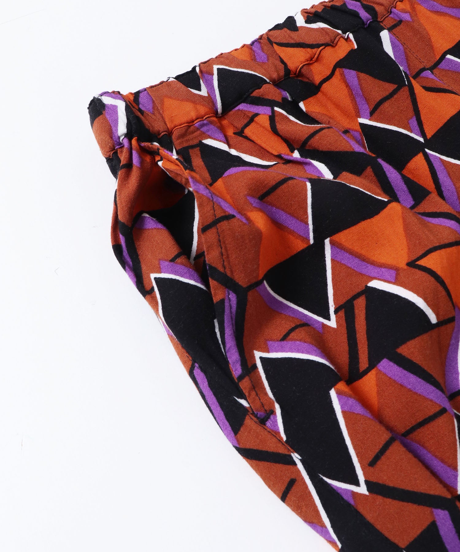 レーヨン プリントストレートパンツ