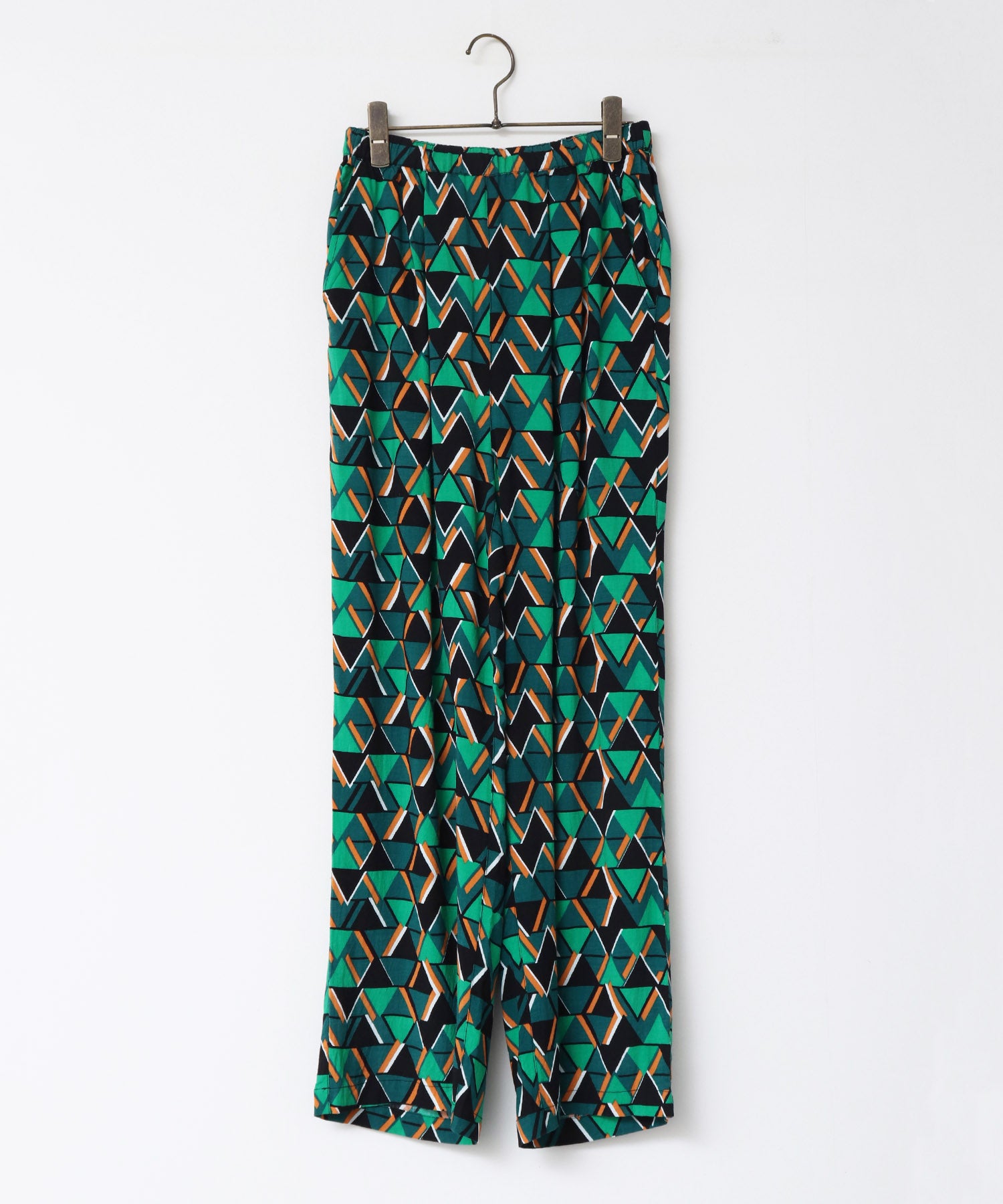 レーヨン プリントストレートパンツ