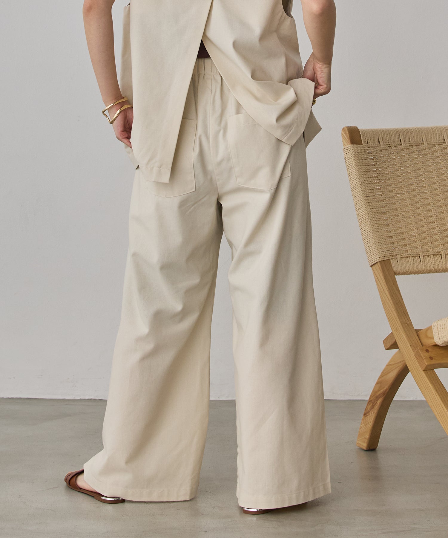《PRE-ORDER》FRENCH LINEN WIDE-LEG PANTS