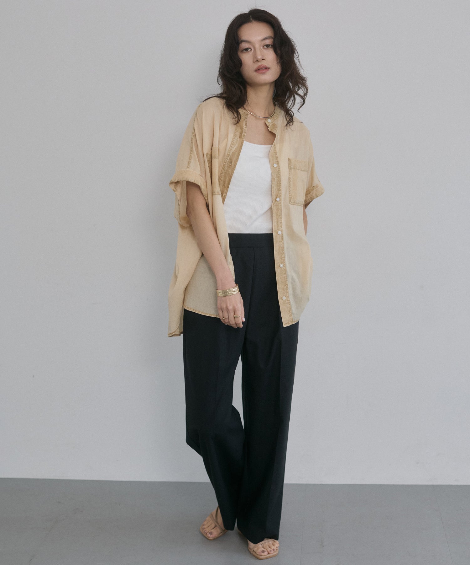 FRENCH LINEN STRAIGHT-LEG PANTS